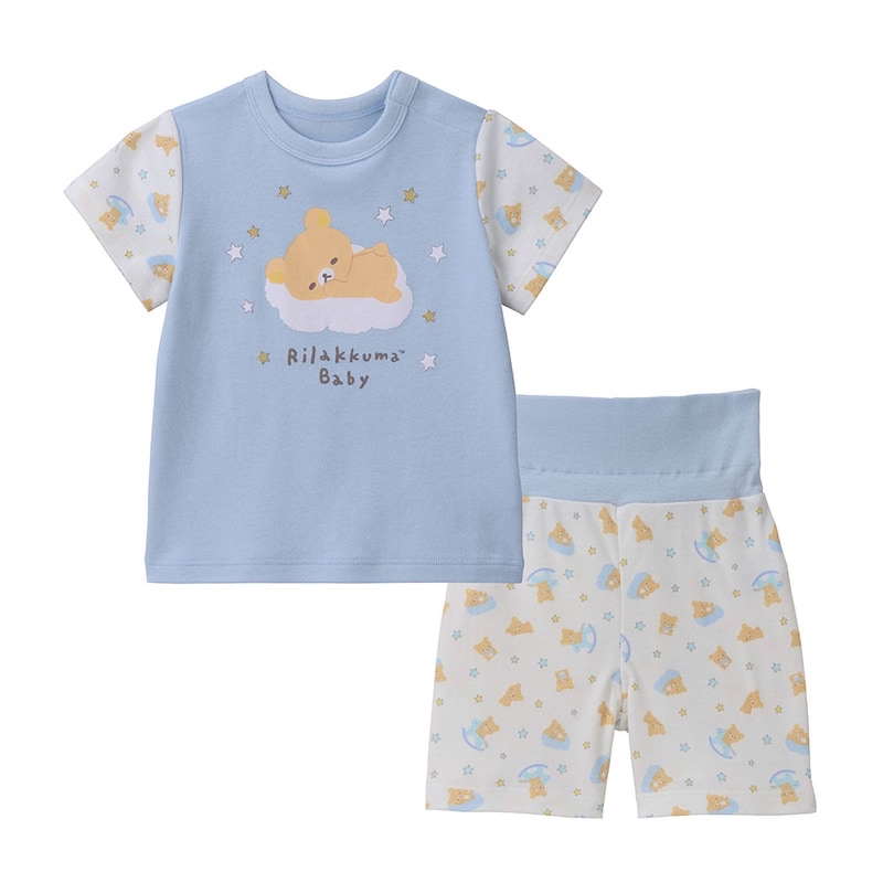 🇯🇵預訂 日本直送🇯🇵Rilakkuma Baby鬆弛熊系列兩色人物印花包腹短袖家居服上下套裝