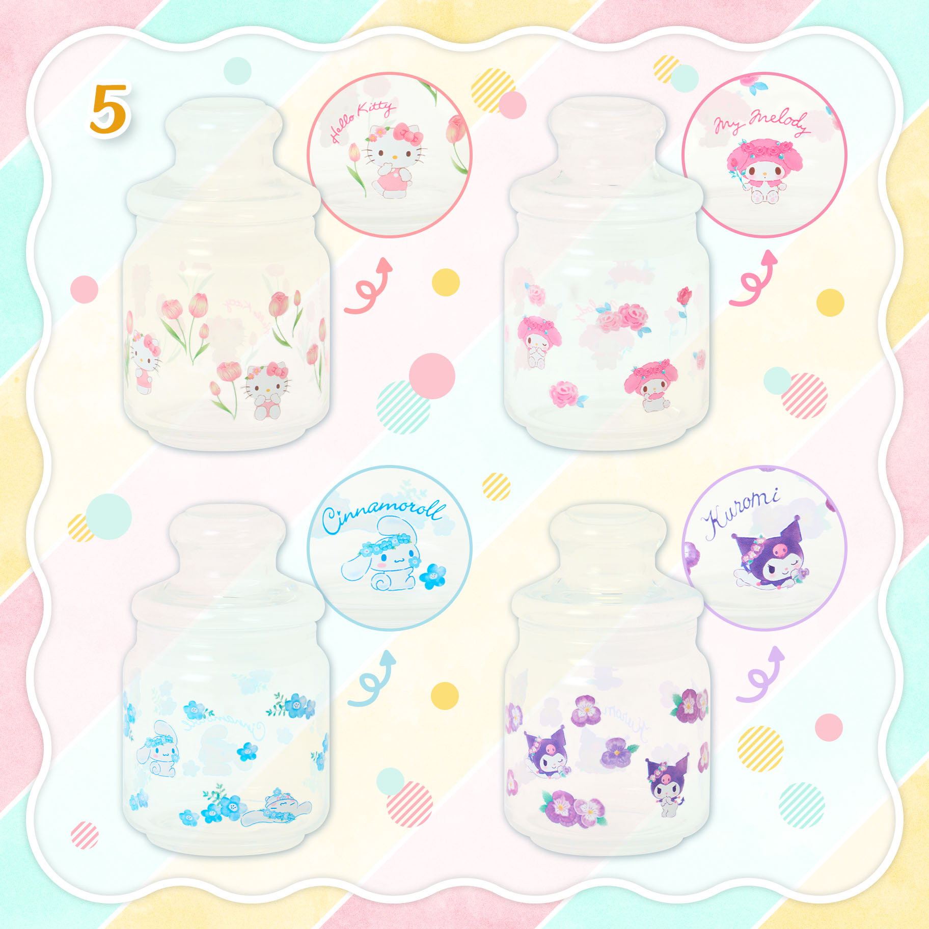 🎀【預訂】Sanrio 暑假夏日下午茶系列玻璃罐