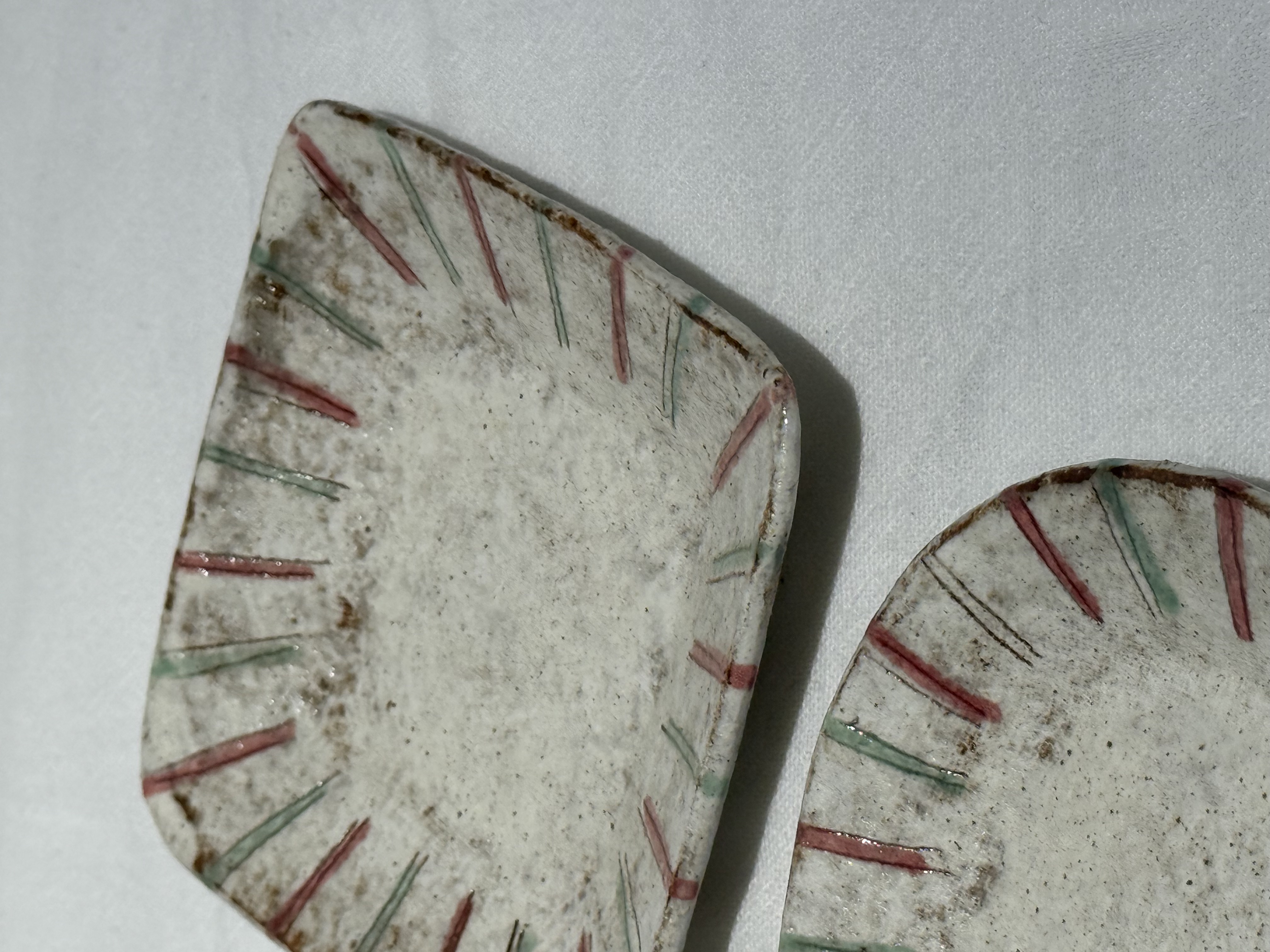 リスの木食器工房  彩色 線條 小盤 小碟