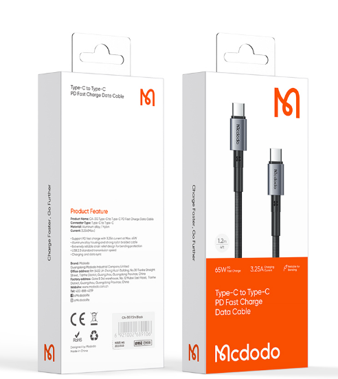 MCDODO CA3130 TYPEC TO TYPEC PD FAST CHARGE DATA CABLE:C TO C