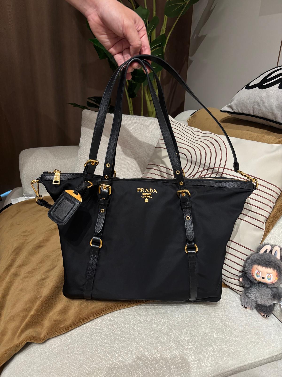 Prada Nylon 2way Tote Bag 100%Authentic, 98%New ✅Dust bag