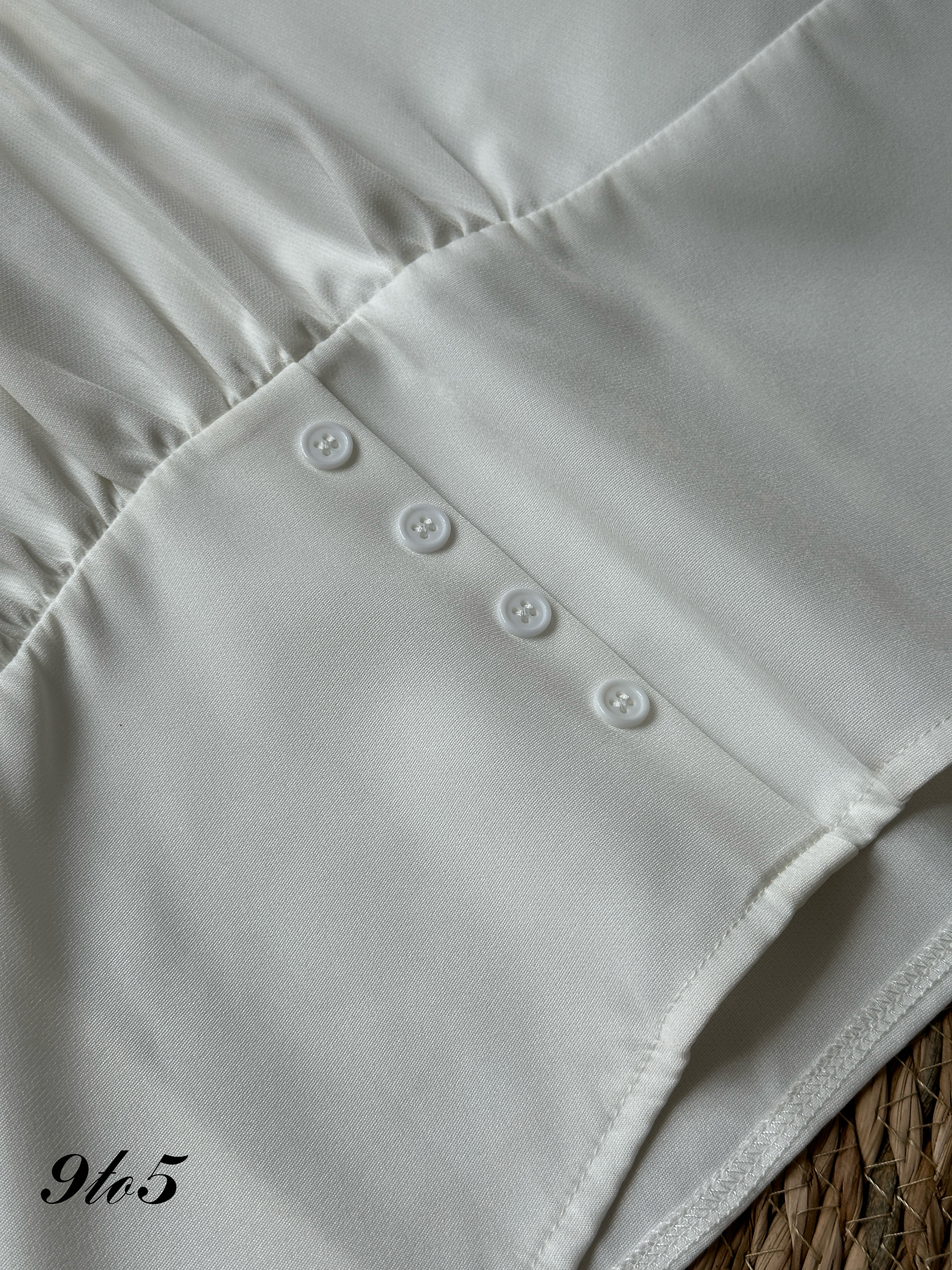 T4067 Puff Sleeve Ruched Top - 4 Colors 