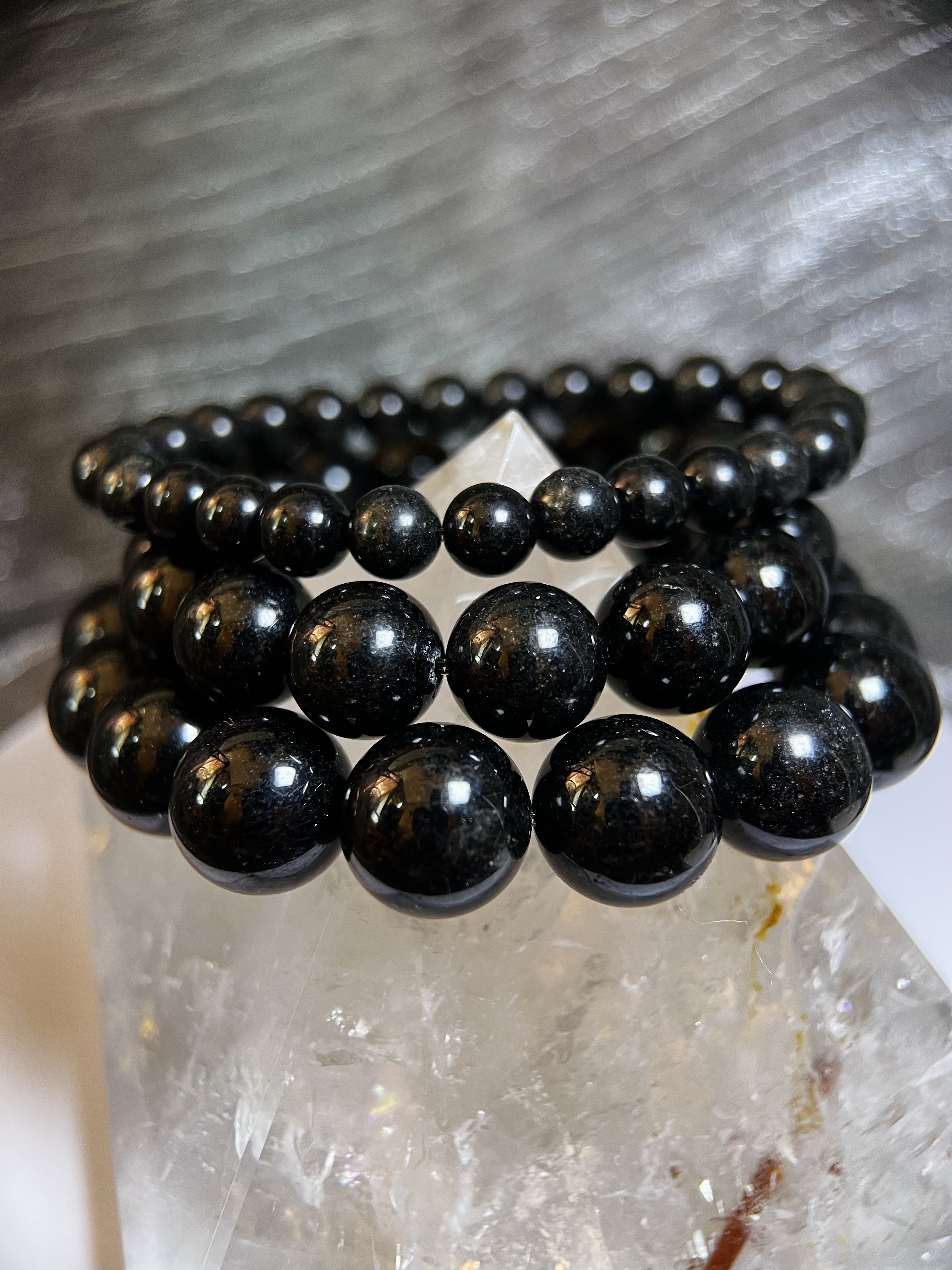 29B165 手鏈｜黑幽靈（滿盆）+髪晶共生