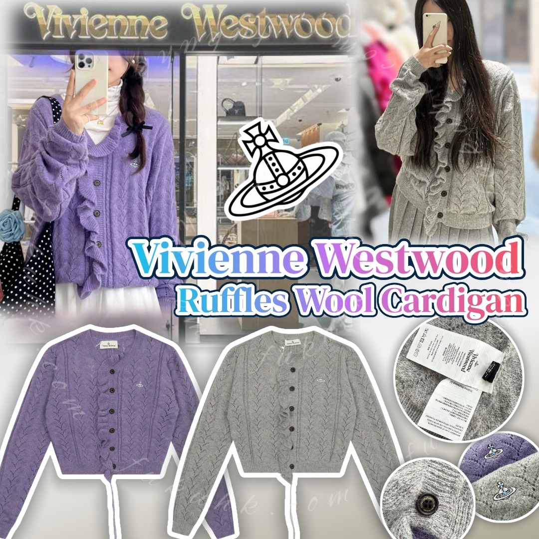 Vivienne Westwood Ruffles Wool Cardigan 荷葉邊羊毛針織開襟冷衫