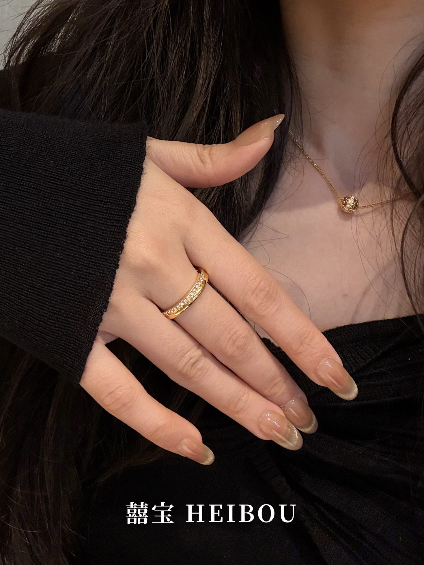 【5D镶嵌】半圈排钻戒指