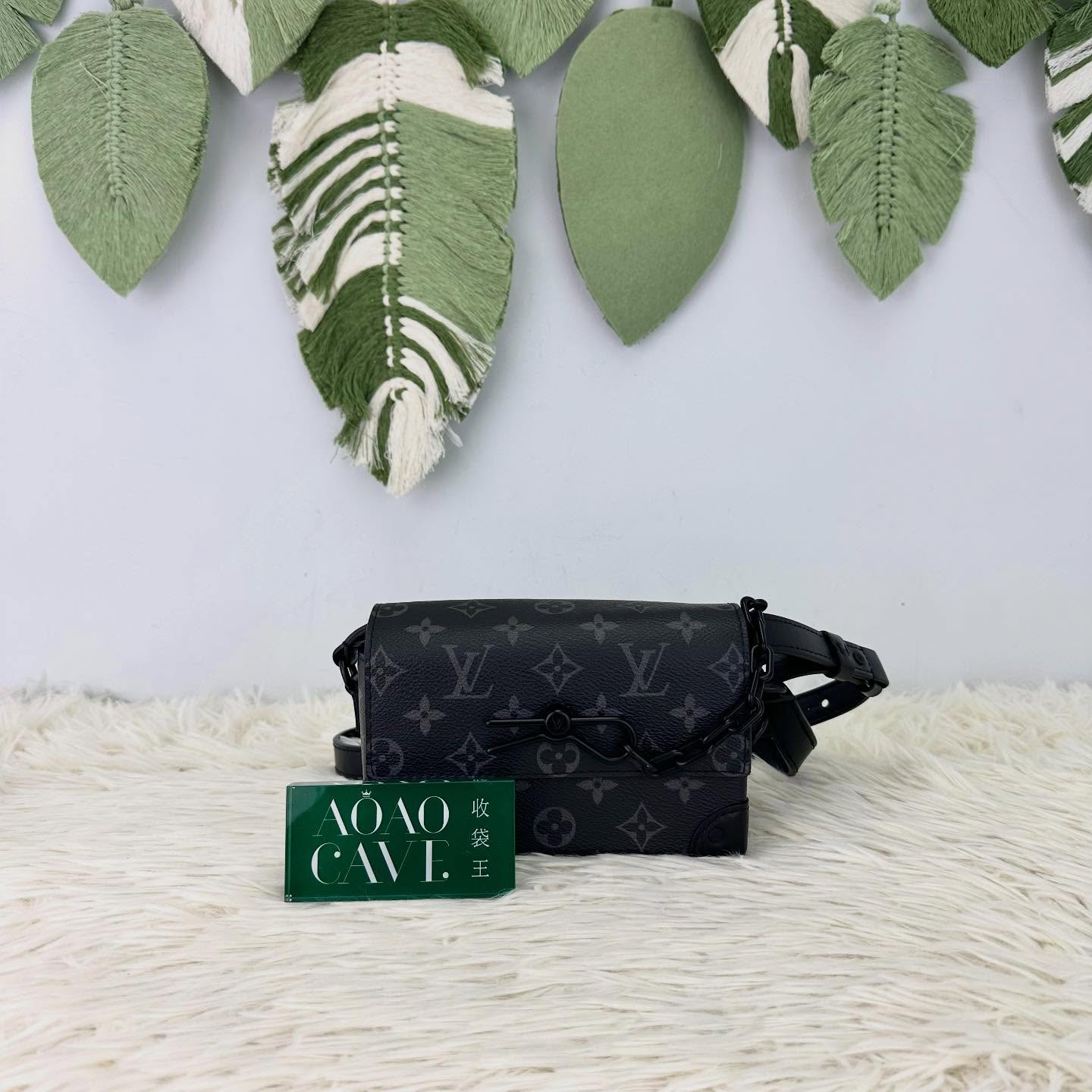 LV 🤍PRE OWNED 黑色老花 Steamer 晶片款 2023年全套有單🖤 