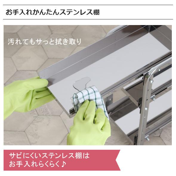 🔥🔥【日本製《川口工器》燕三條不鏽鋼雙層抽屜式廚櫃底收納架】