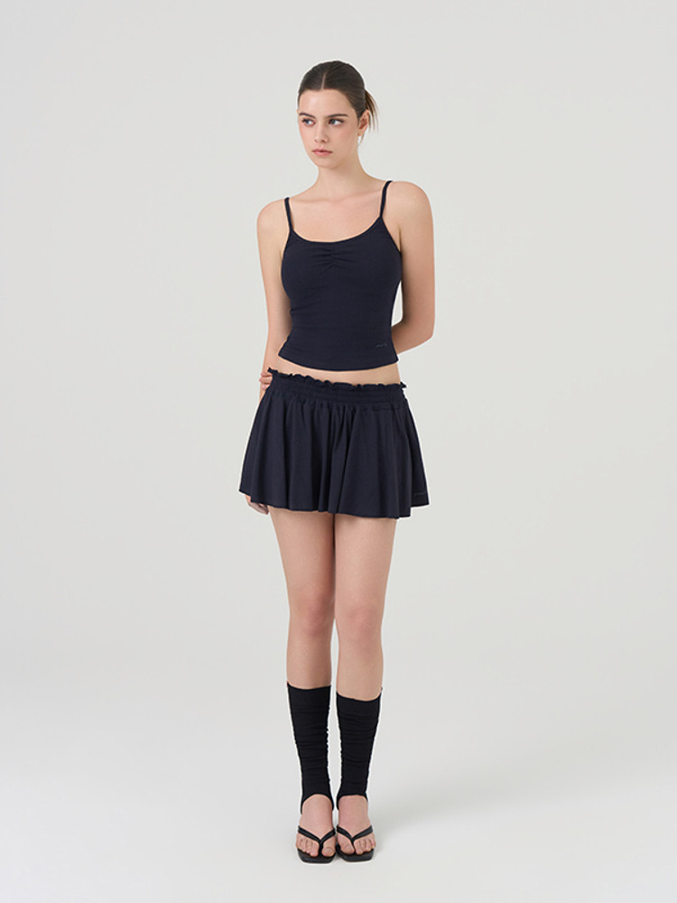 【A字修身顯瘦褶褶裙褲】預購_Eyelet skirt shorts by Grandeline