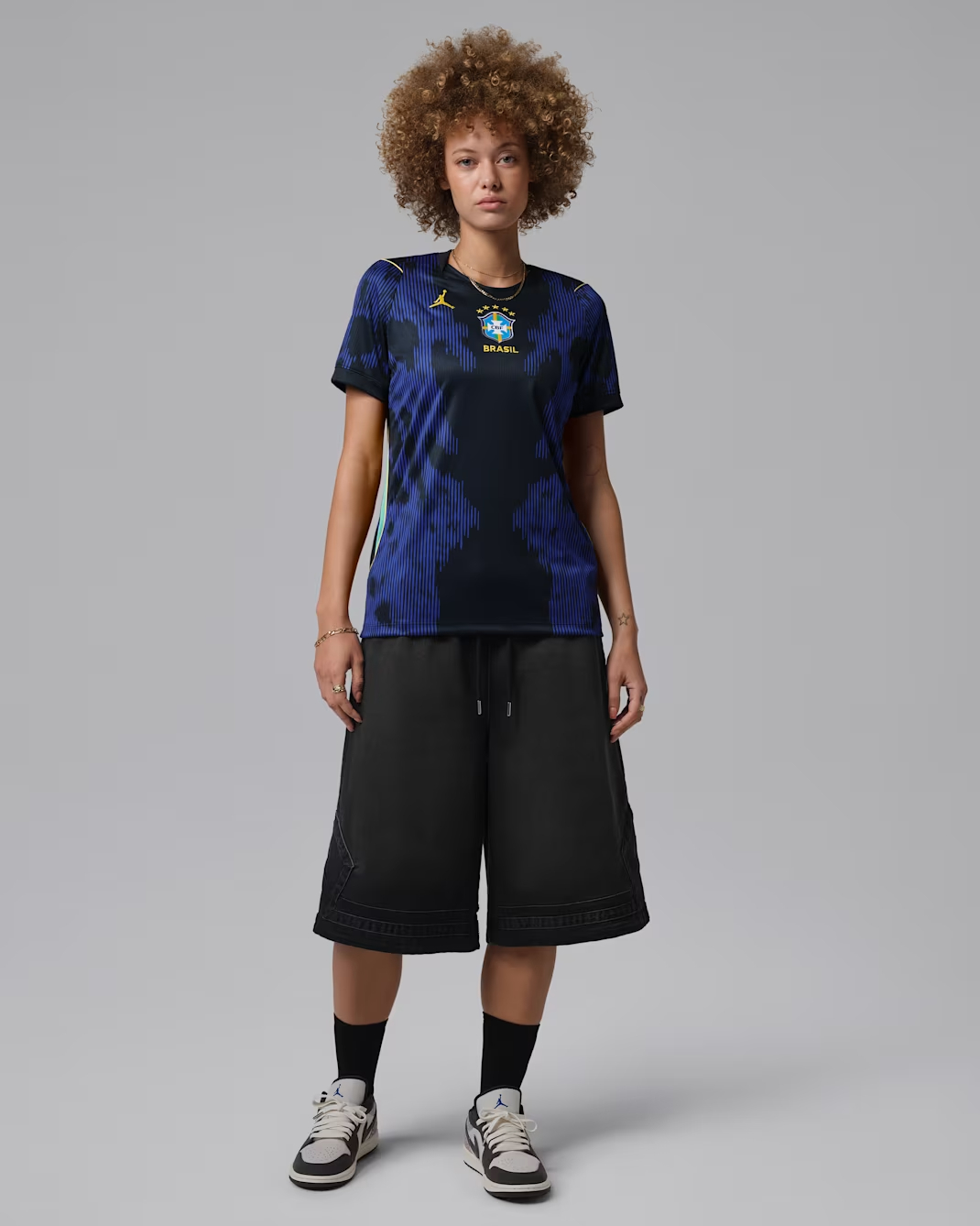 #女裝 Nike x Jordan Brazil 巴西 2026-27 作客女裝球迷版球衣 (可加印字章) IU1077