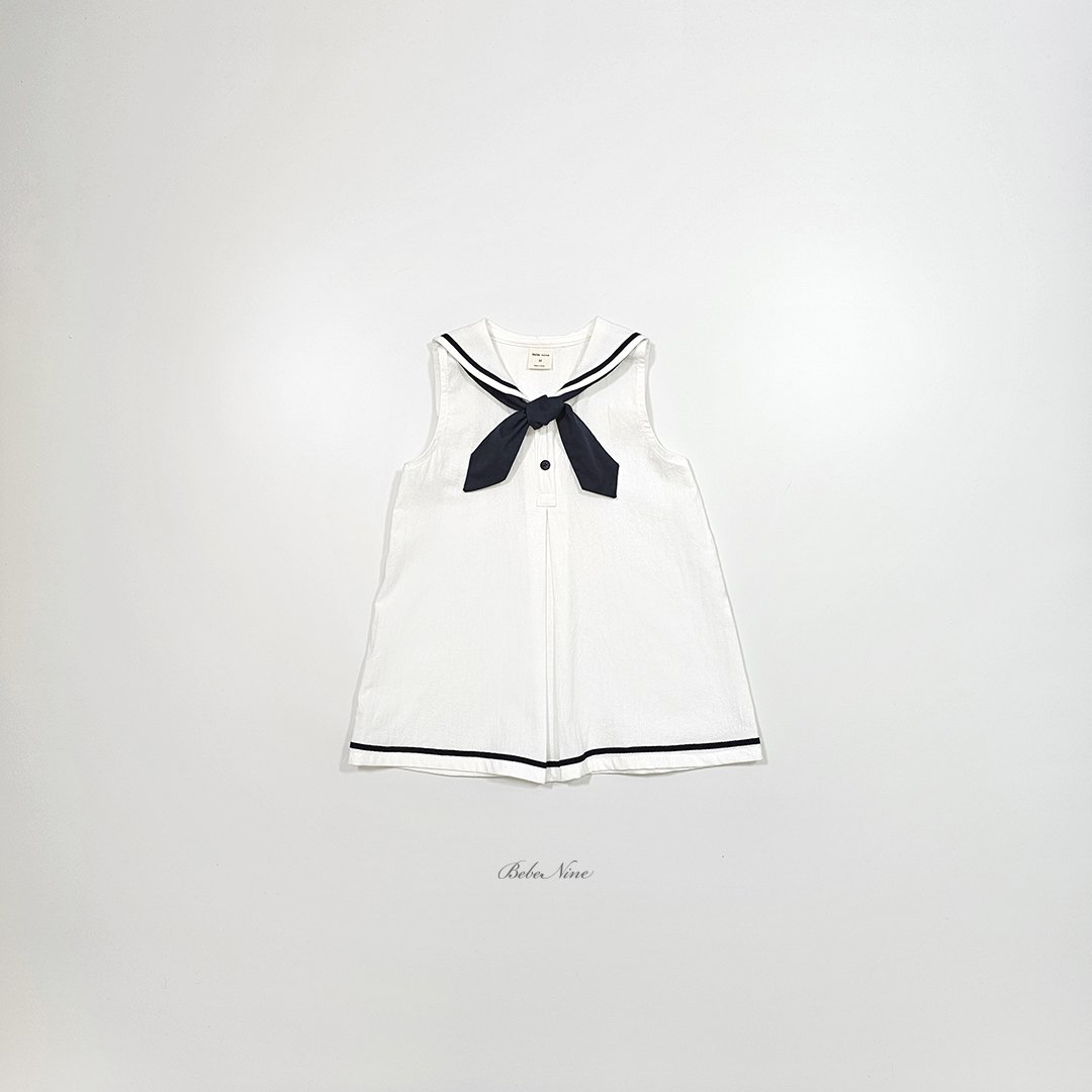 ☀️預訂 韓國直送☀️🇰🇷Bebenine兩色海洋風水手領巾背心連身裙