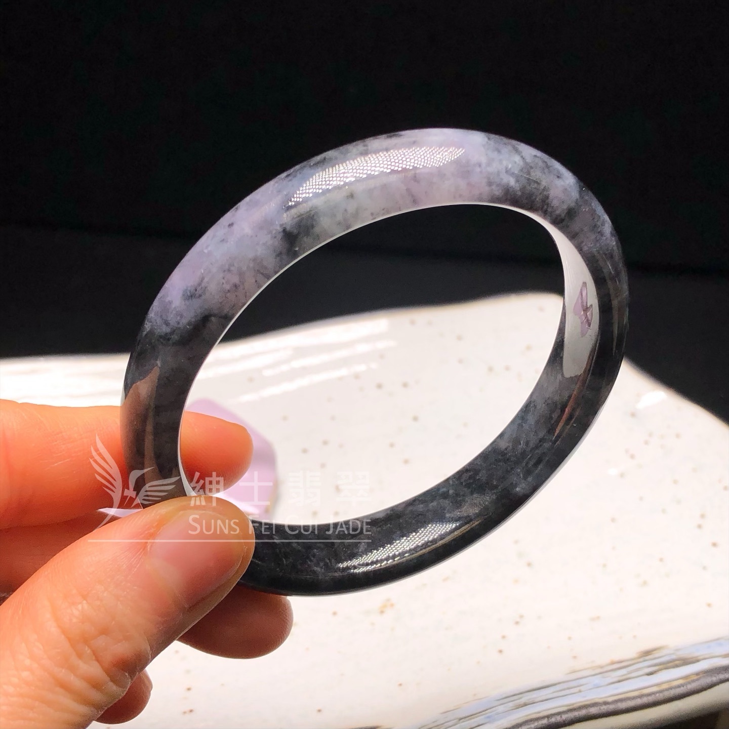 紫底烏雞貴妃鐲60.2mm