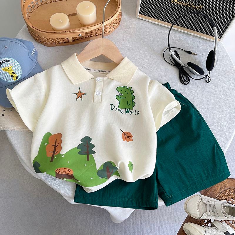561403 | Dino World Kids' Polo Shirt and Shorts Set