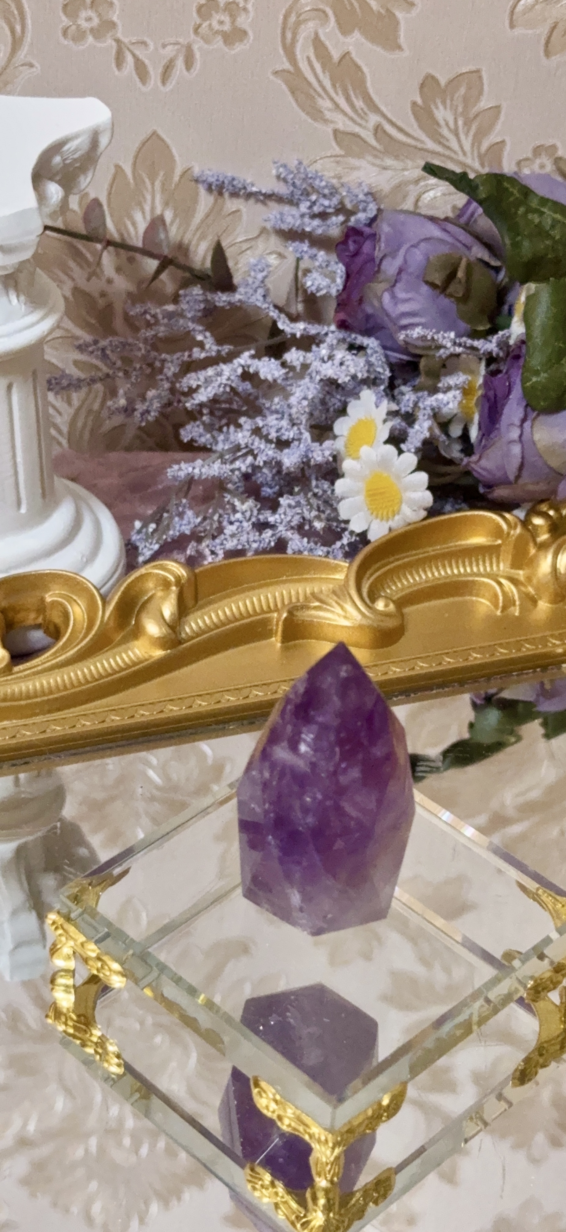 【紫火聖殿】巴西 Bahia 巴希亞紫火焰水晶 ‧ 復古高定擺件 🔮