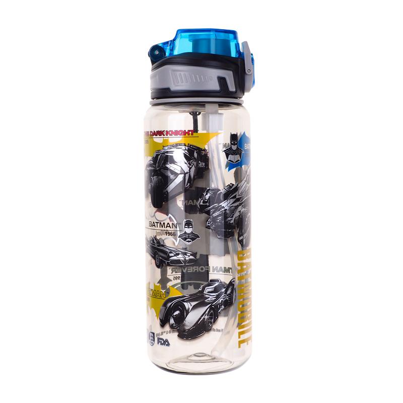 Batman 800ml BPA & BPS Free Water Bottle w/ Detachable Straw & Strap 膠水樽連可拆式飲管及手繩