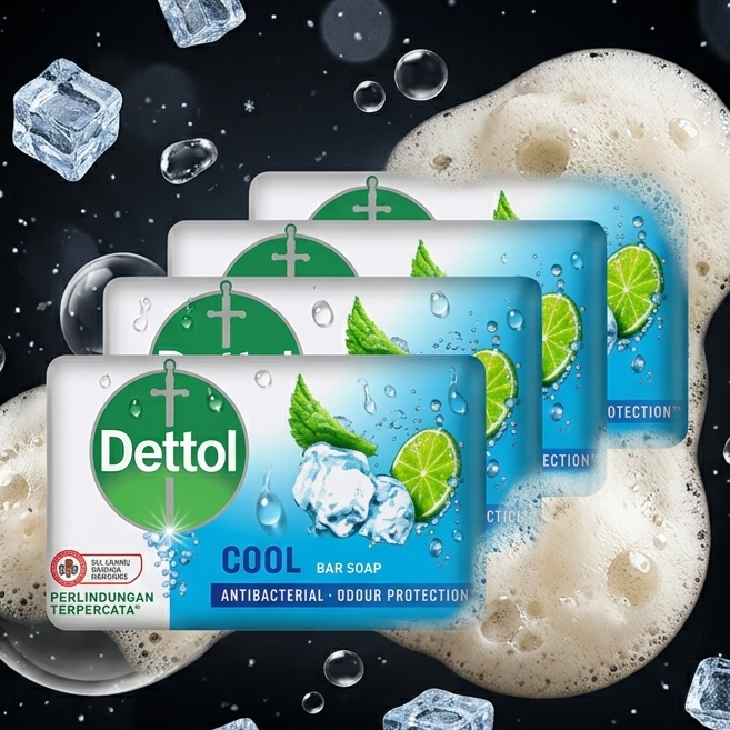 Dettol Bar Soap 100g x 3+1 COOL