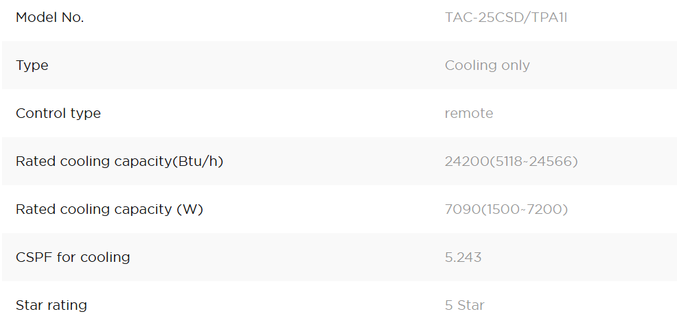 TCL 2.5HP Gentle Cool Series Inverter Air Conditioner (TAC-25CSD/TPA1I)