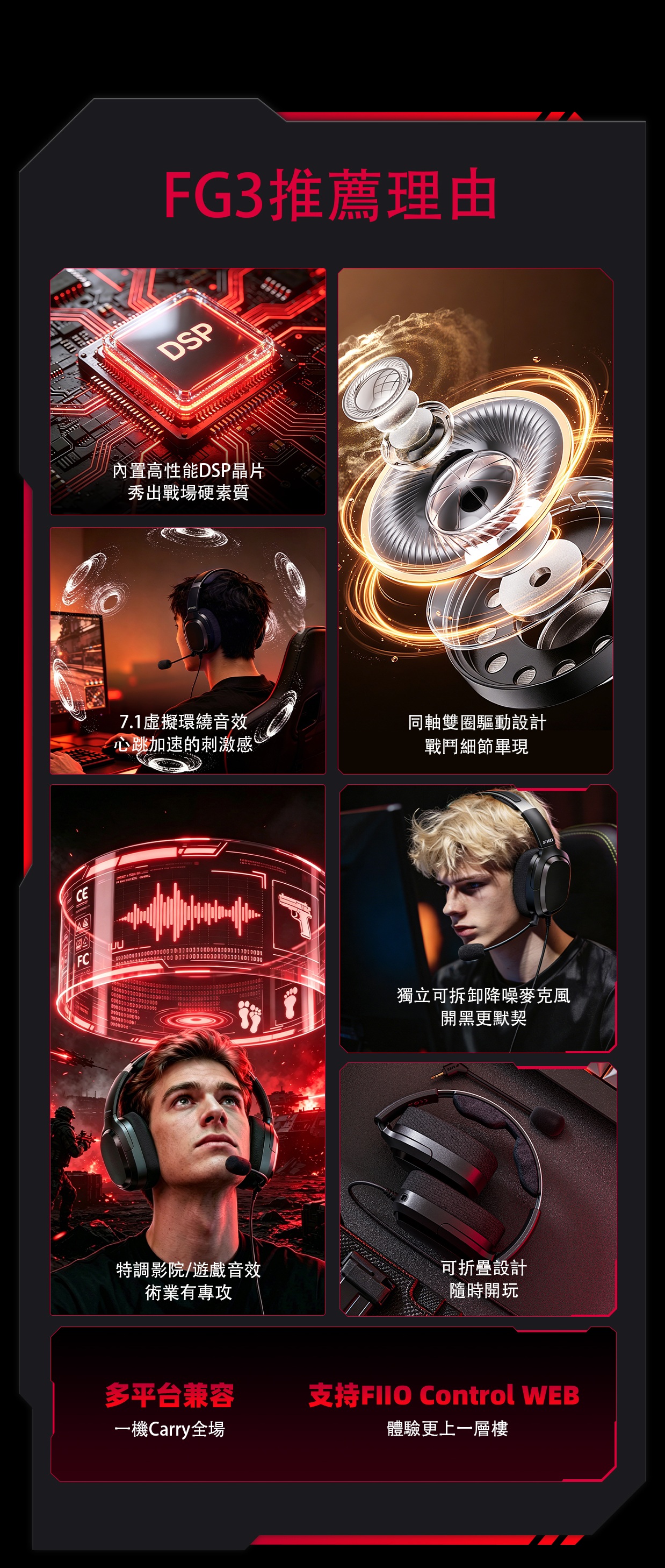 首款電競耳機 ~ 賽級好聲音 ~ FiiO FG3