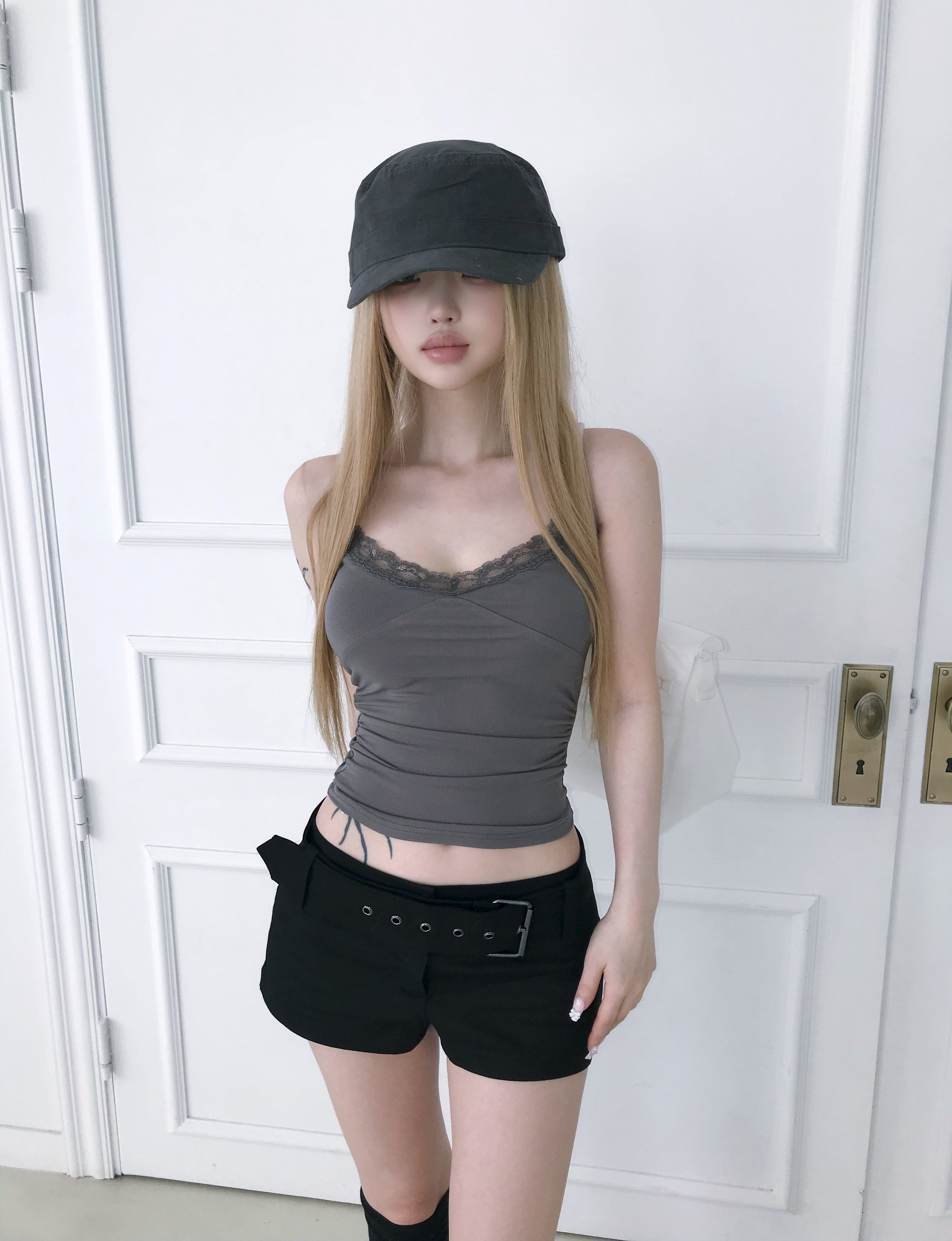 Low Rise Belted Micro Shorts