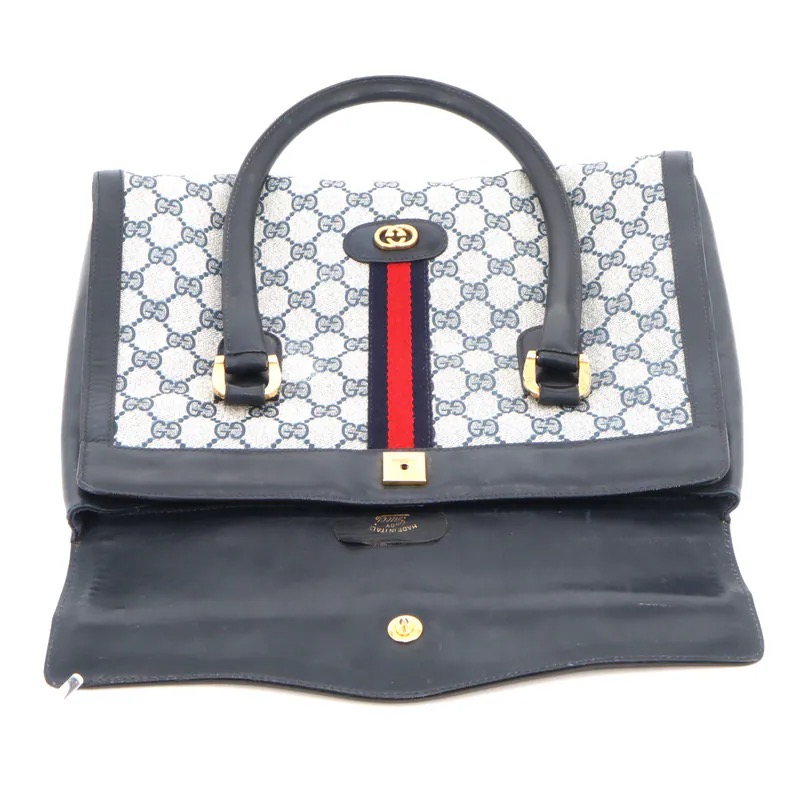 Gucci Vintage GG Supreme Sherry Line Top Handle Bag