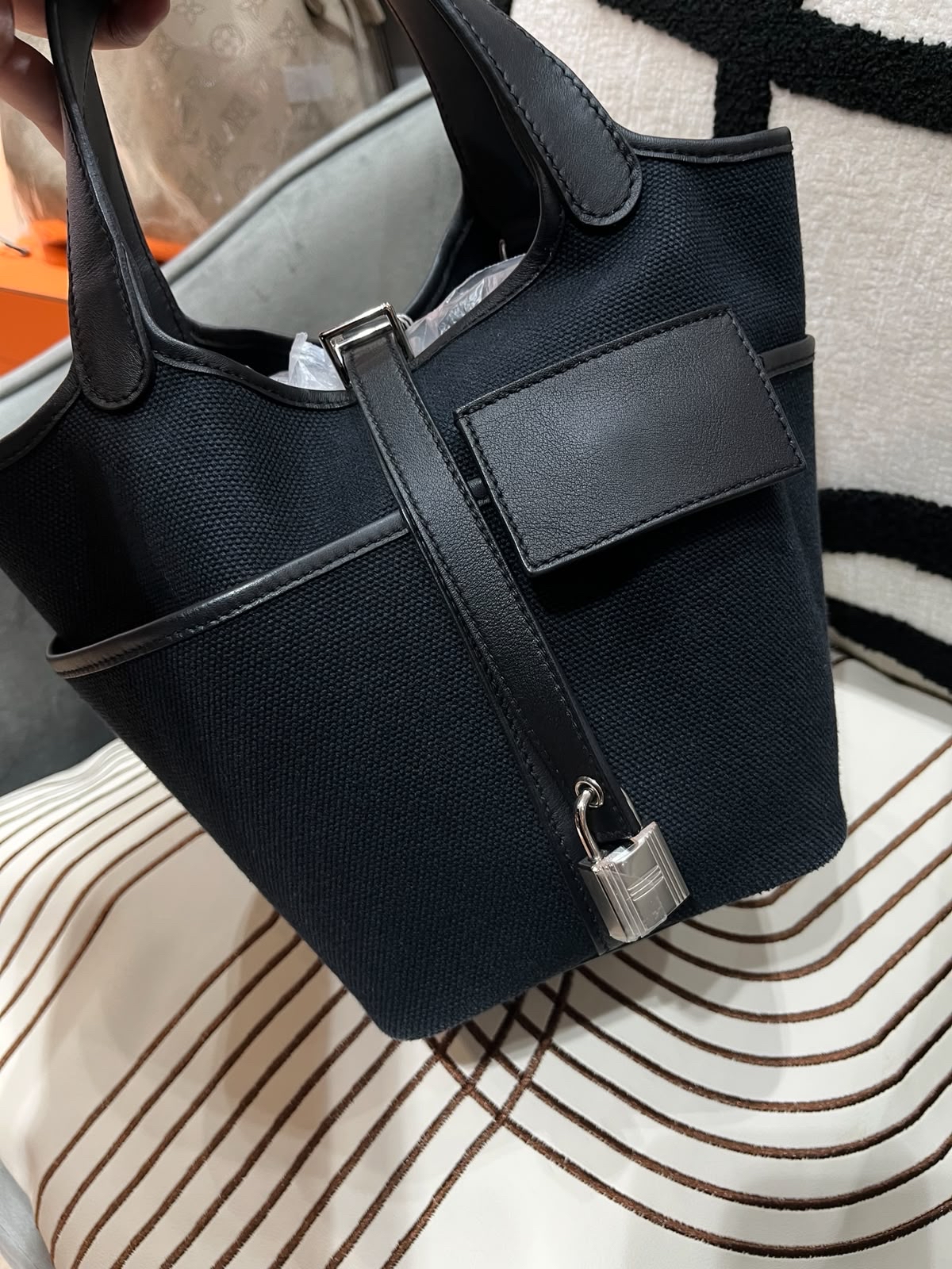 HERMES PICOTIN 18 LOCK POCKET cargo,stamp U 100%Authentic, 95%New ✅收據✅key lock✅ dust bag✅box