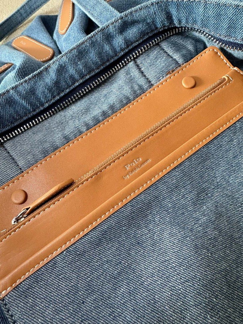 0316 RL Polo Demin Tote Bag 皮質大馬仔🐎牛仔布側孭袋 4月中