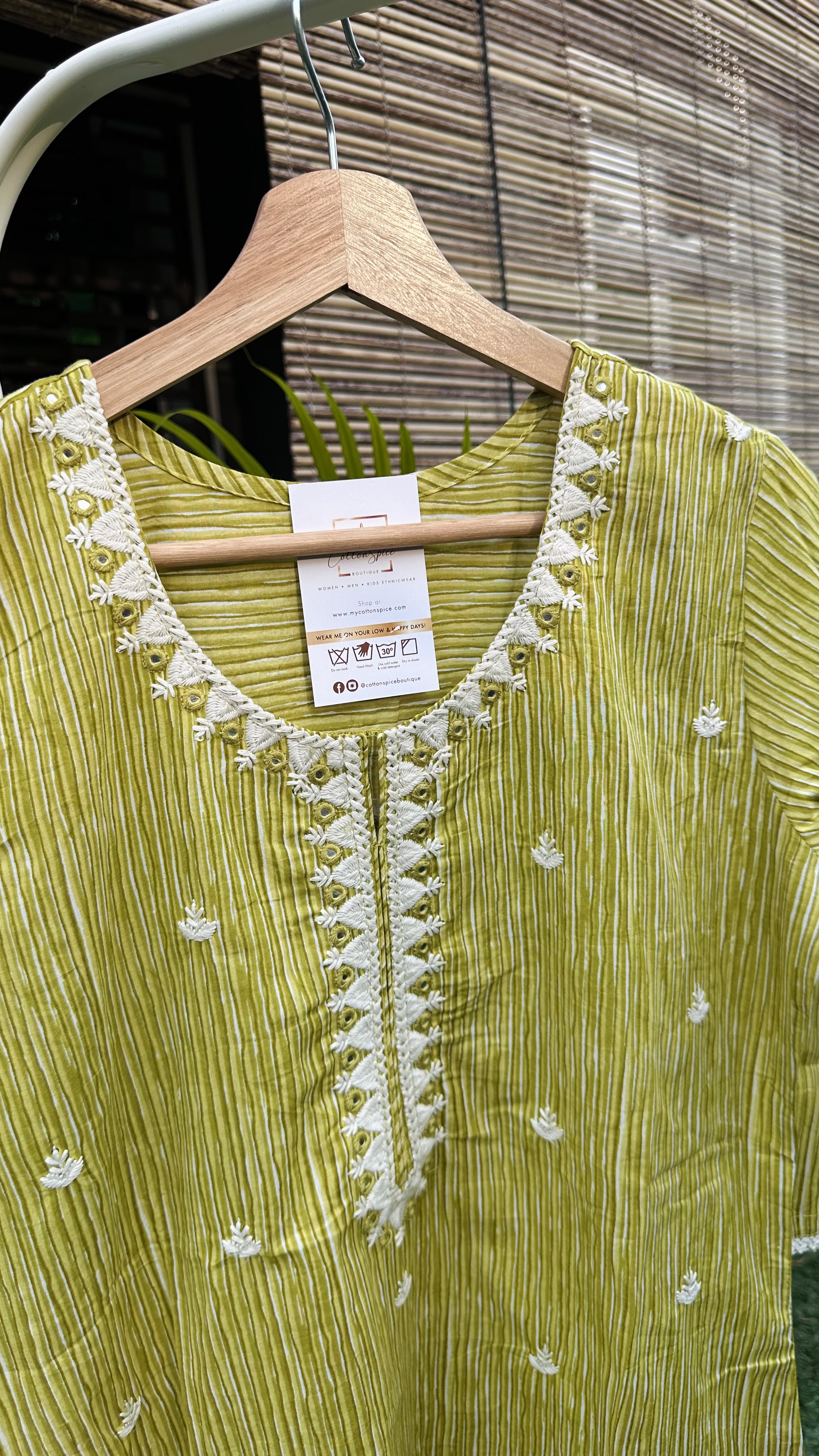 Light Green Embroidered Kurta Set