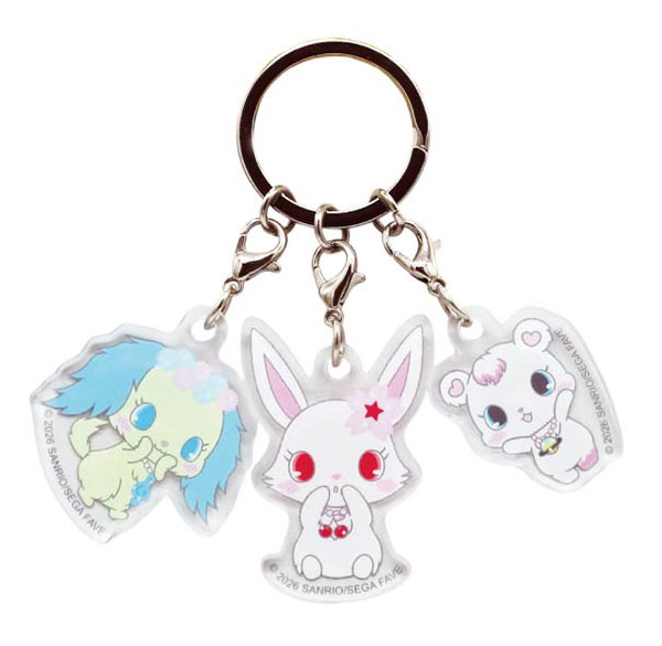 寶石寵物 Jewelpet 3連亞加力匙扣 露比 莎菲 奈娜 #P-SAG0107 [BANDAI] (IN-STOCK) 