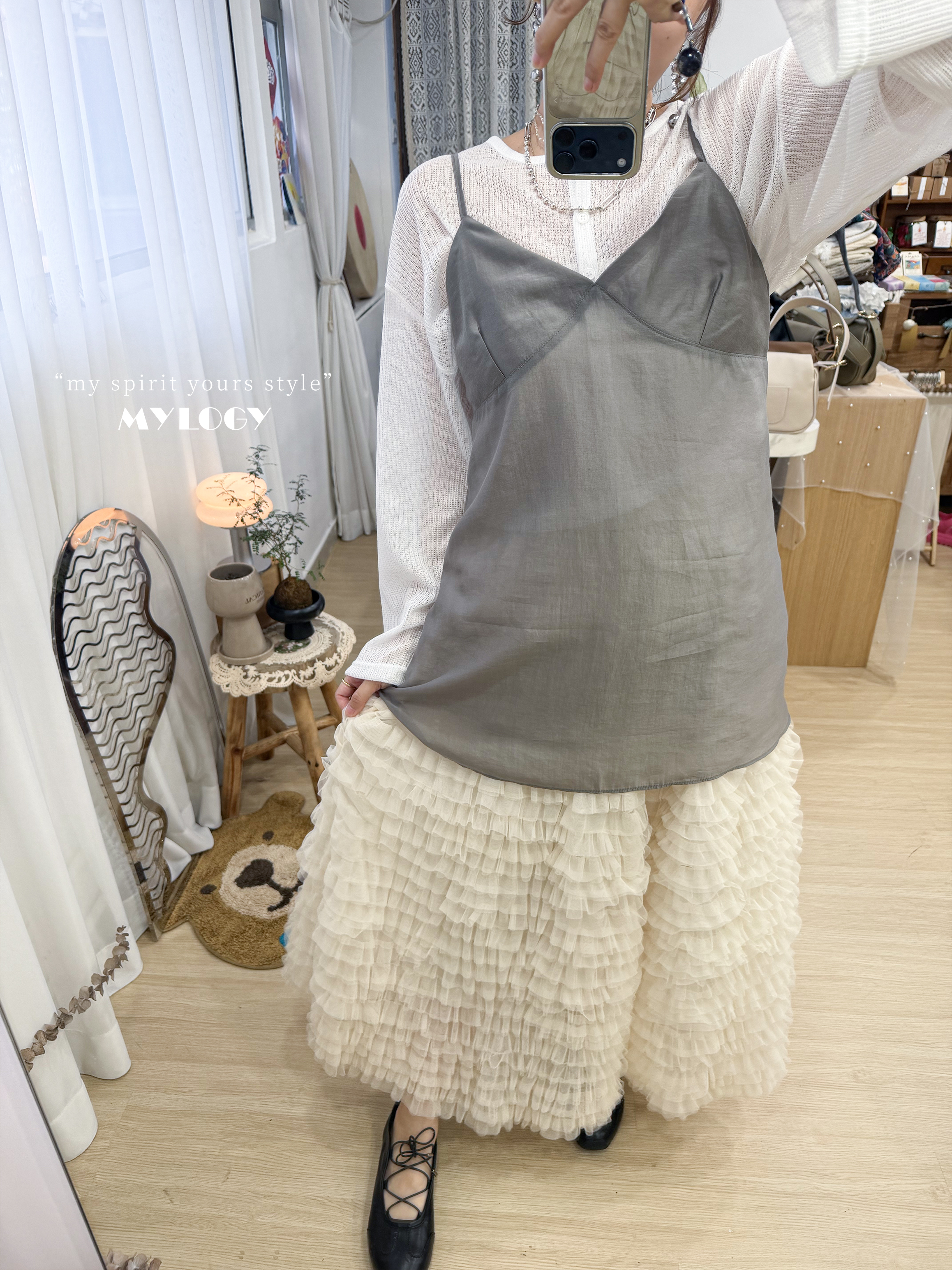 造型升級！輕巧不沉重～燈籠紗裙 MU0001