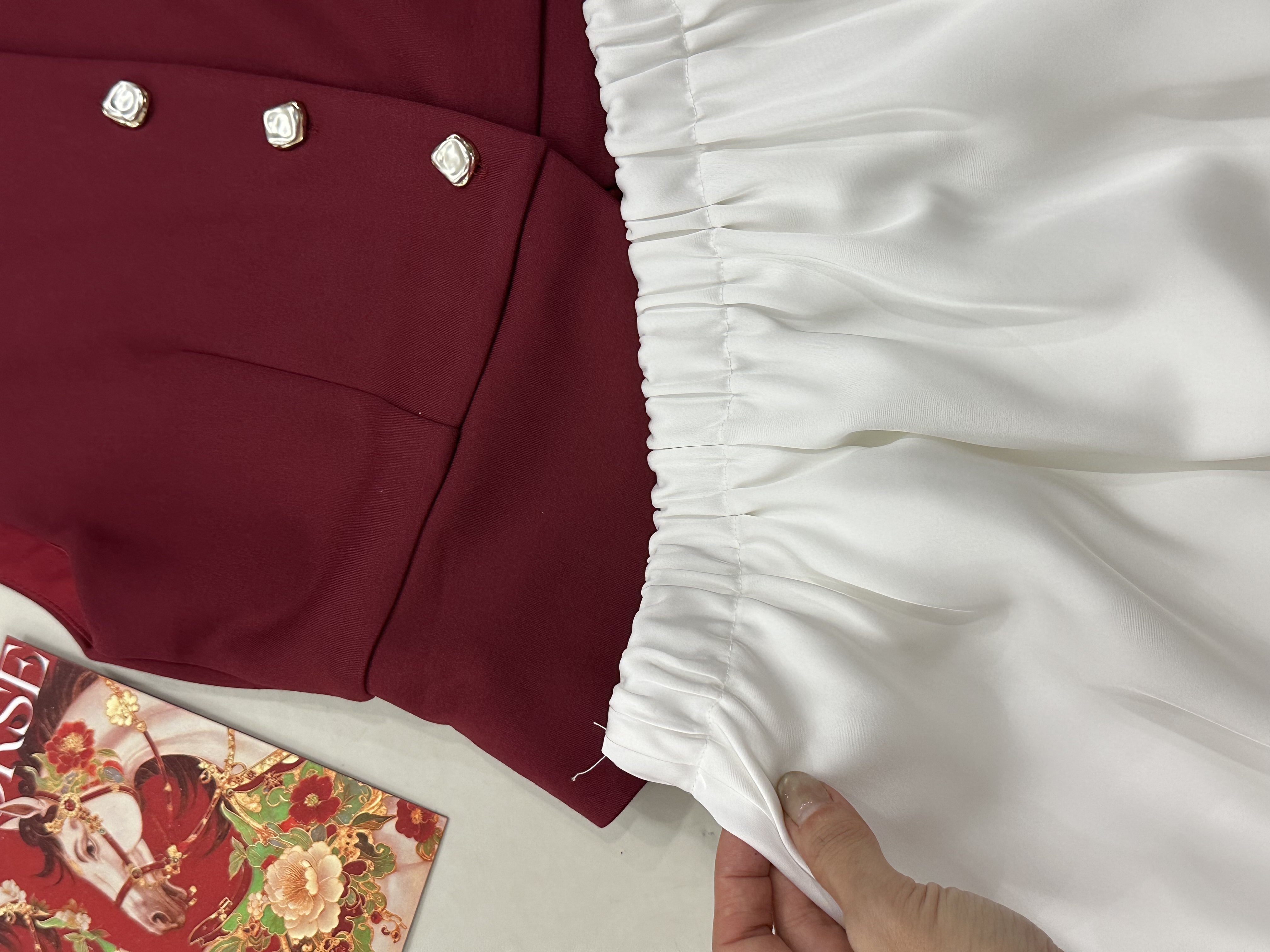 2387 PREMIUM DESIGN SET 马甲花苞裙套装