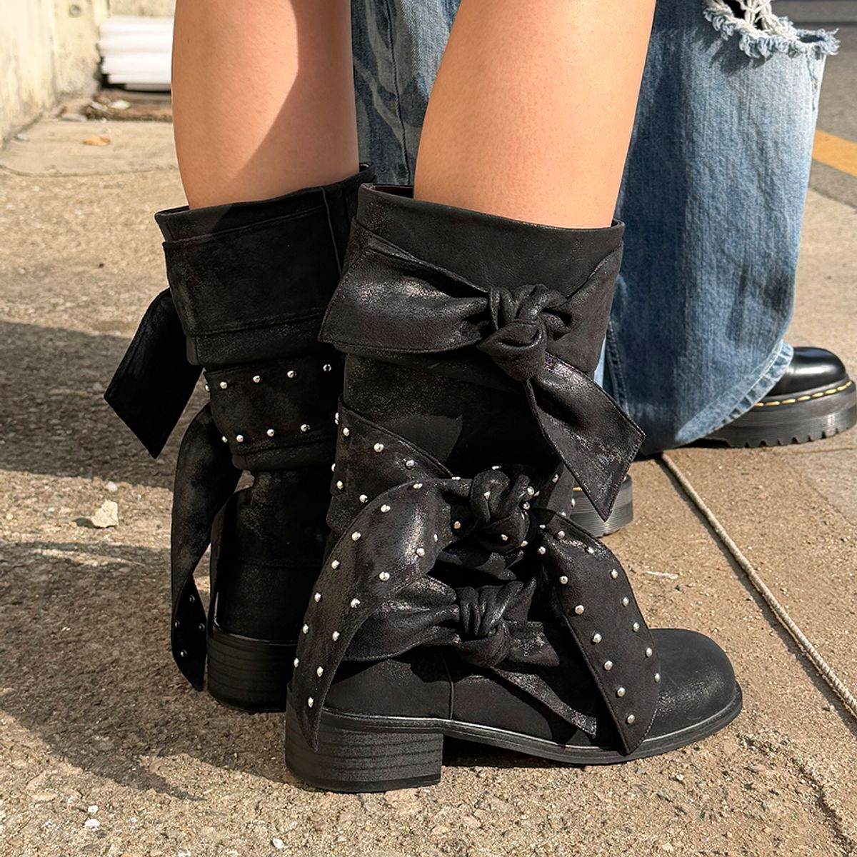 [YEEL] RIBBON RIDER BOOTS