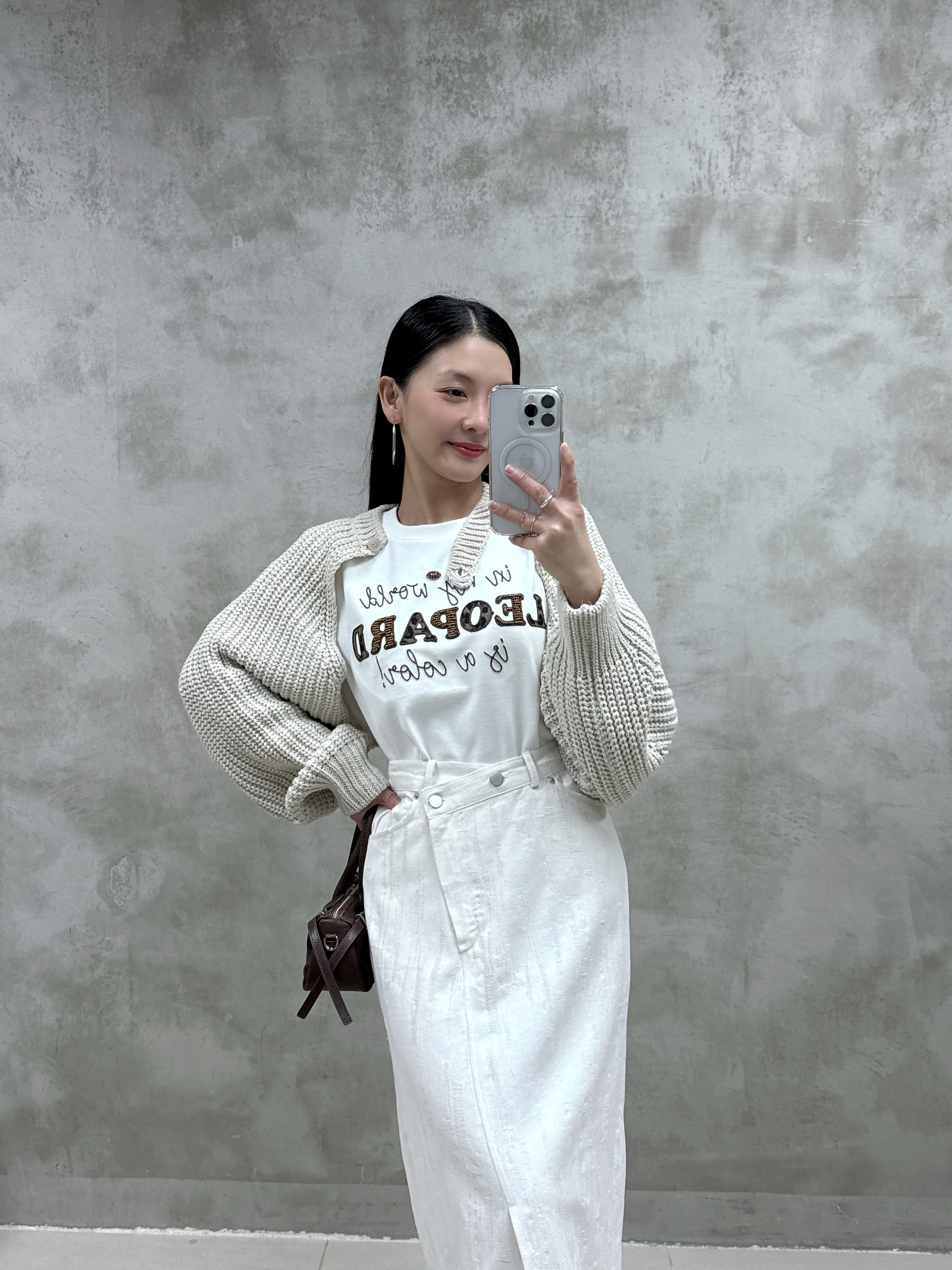 不規則腰札染半裙