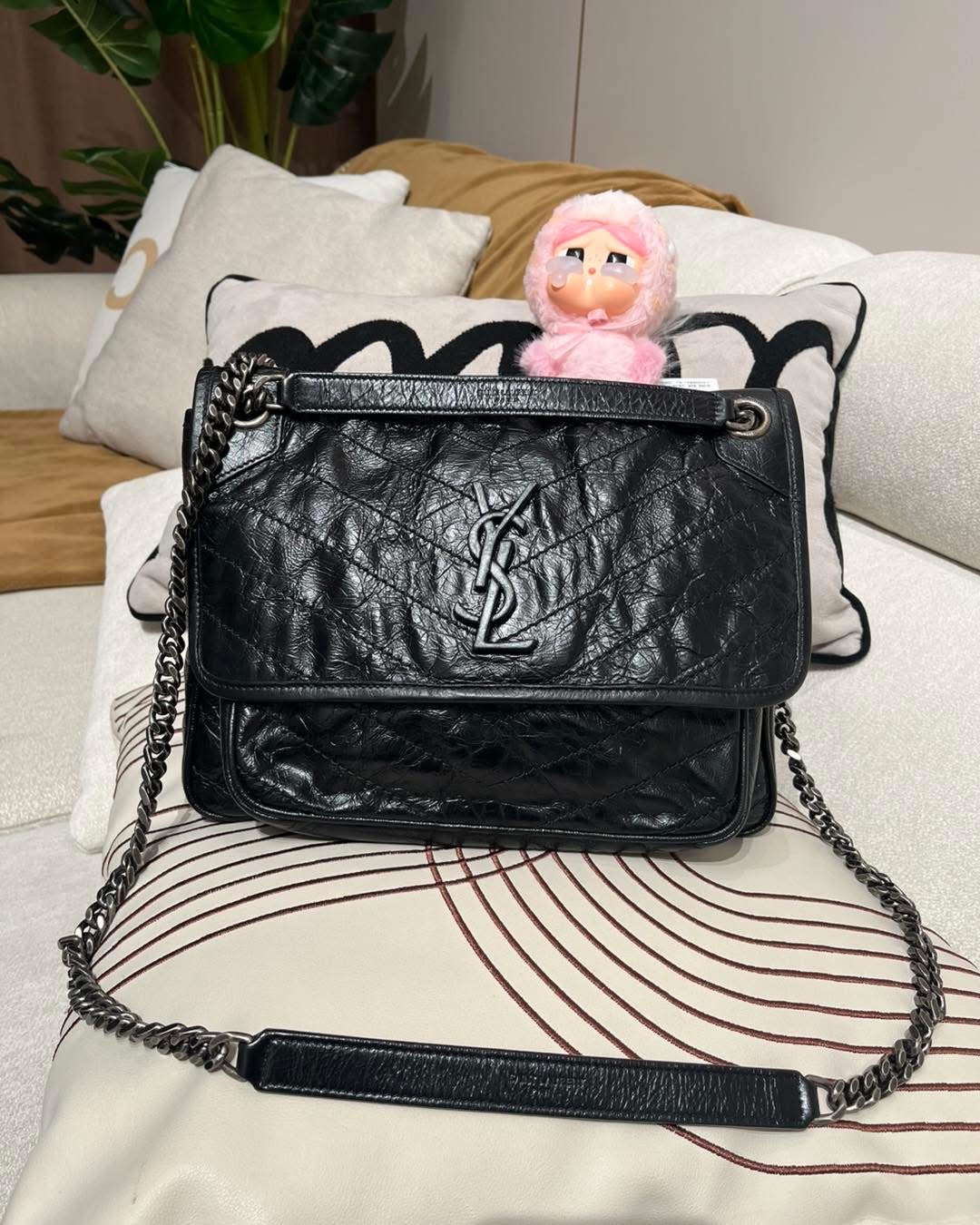 YSL Saint Laurent Niki medium black 100%Authentic, 98%new✅dust bag