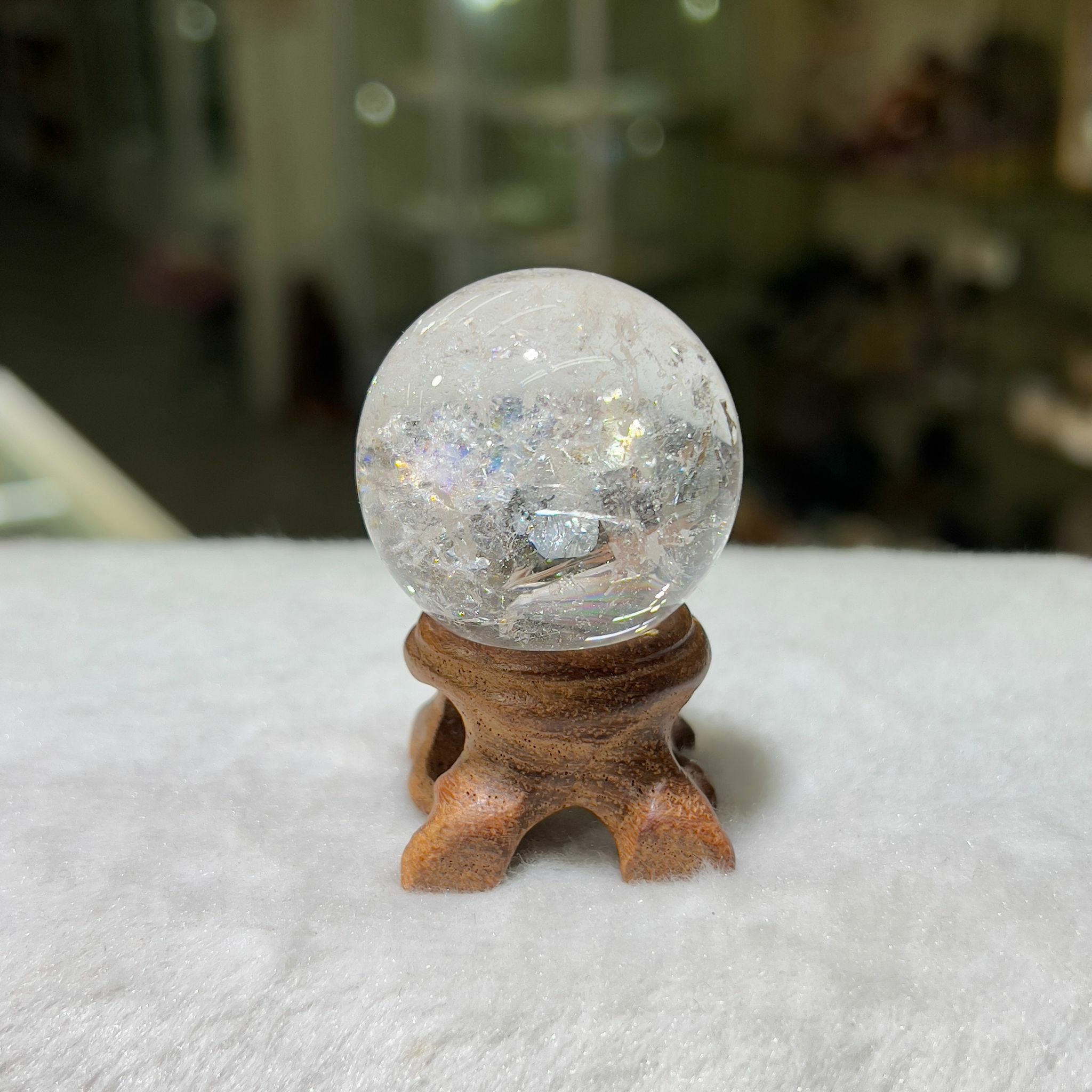 白水晶 球 - 4cm+/- (不連座)