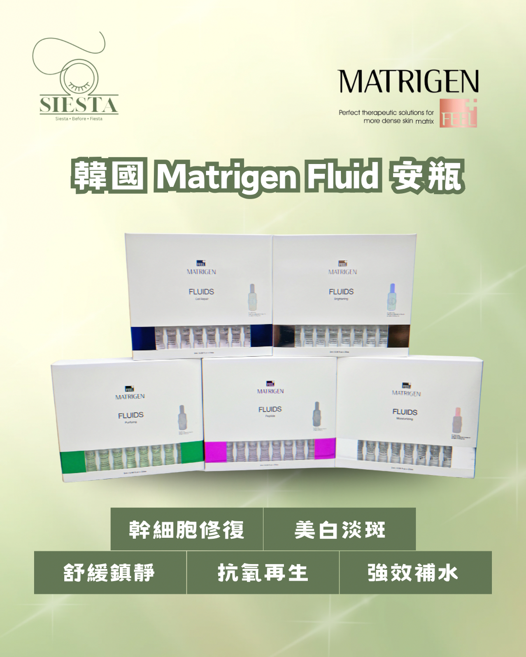 [美容展優惠✨] 韓國Matrigen Fluids 安瓶系列