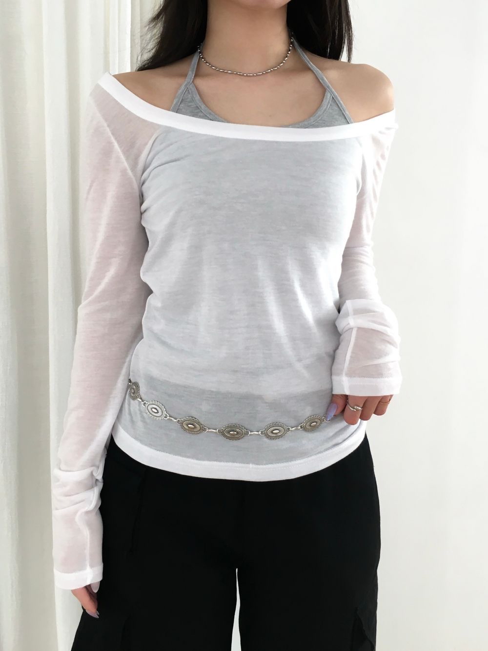 Layered Tencel Tee & Sleeveless Set