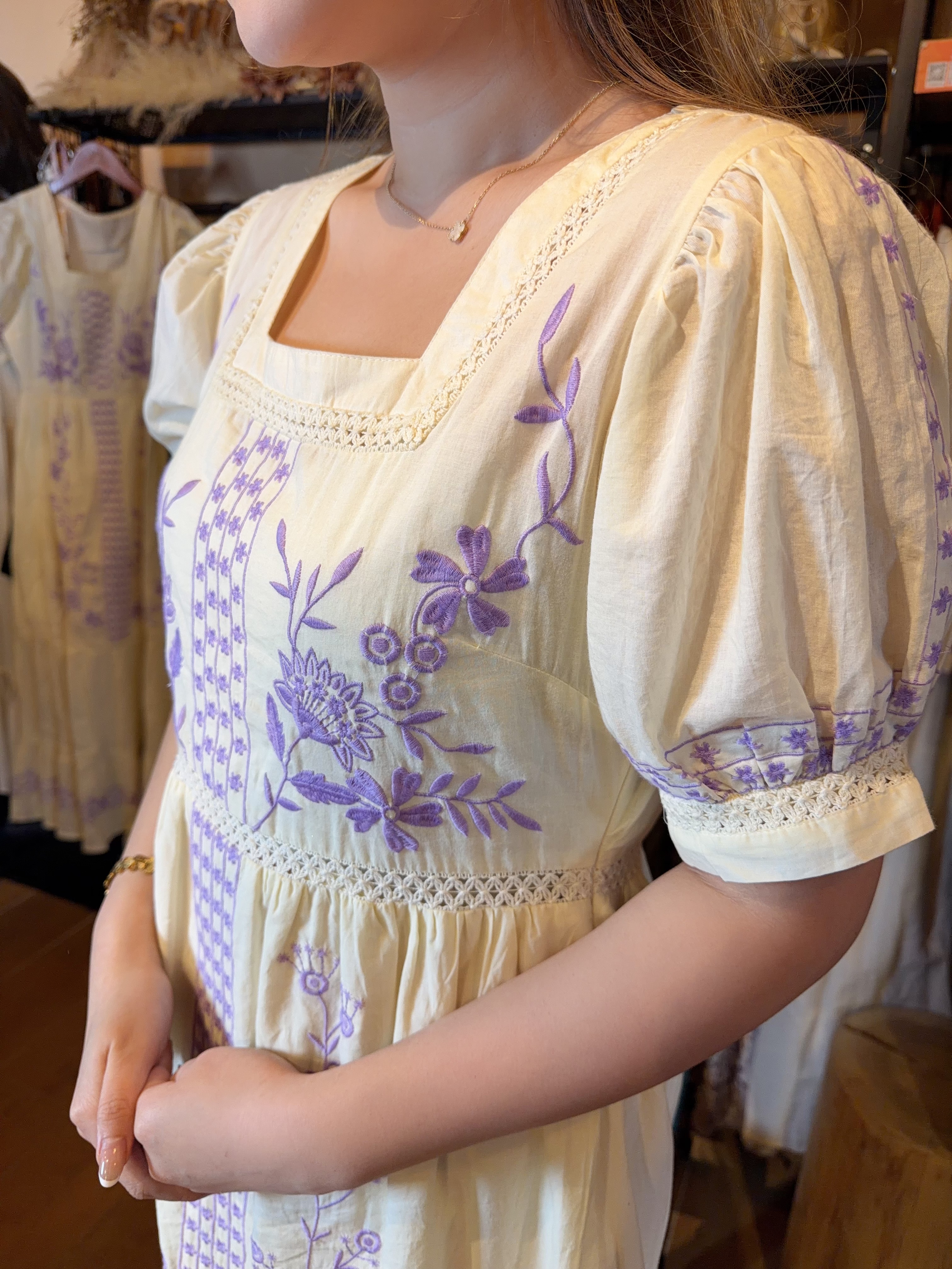 White Princess Emb Pure Cotton OP #1430