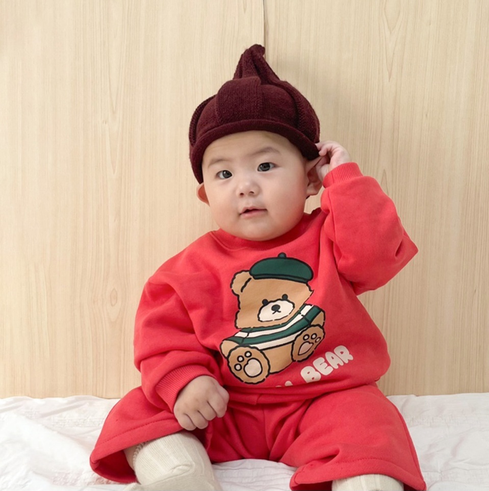 UBMOM 2023 Winter Teddy Series Berry Teddy 長褲-紅色