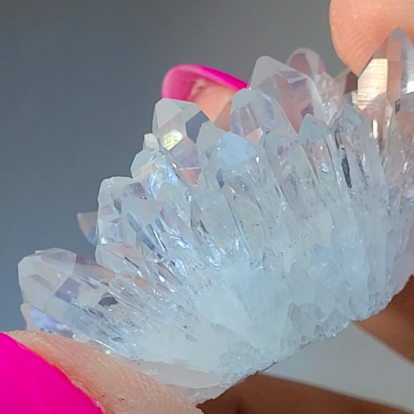 Chrysanthemum needle quartz with rainbows - CQ188