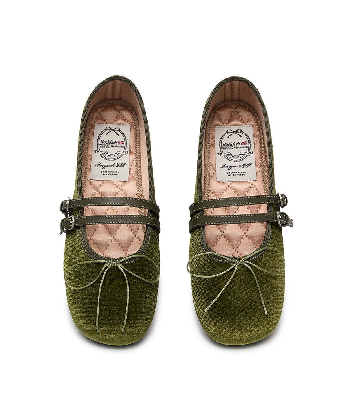 🇰🇷訂購｜Rockfish 25FW｜SQUARE TOE TWO STRAP MARYJANES(VELVET) 