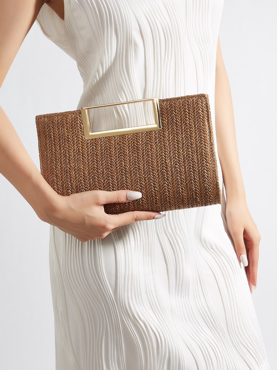 6366 Sienna Woven Clutch Bag
