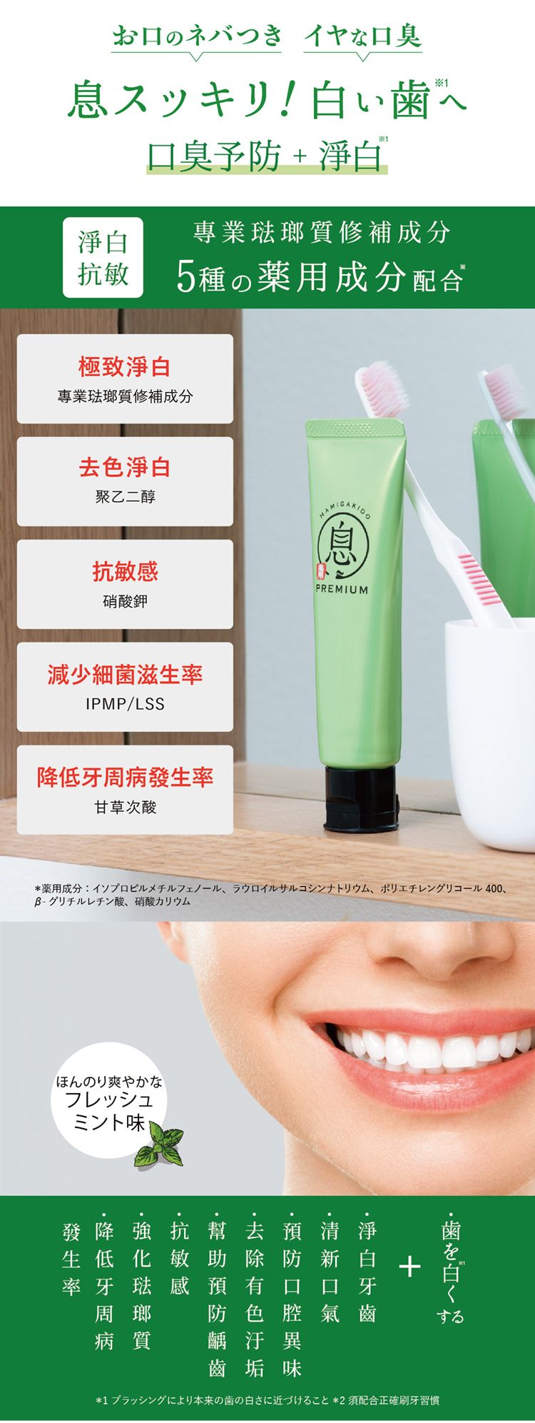 日本齒磨殿堂 專業修補牙膏 2倍濃度 清新淨白 60g 