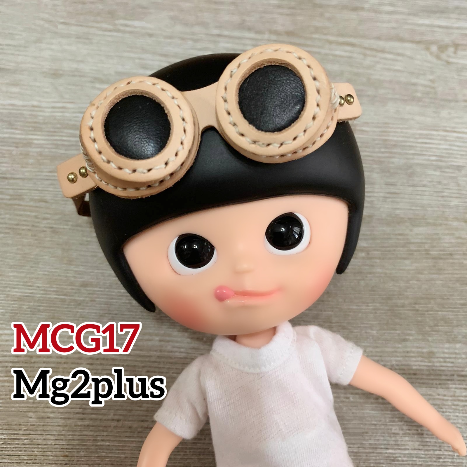 【MG2Plus】(18.5cm - 22cm Doll Head) 真皮手作蒸汽朋克風格眼罩 Handmade leather steampunk eye mask 