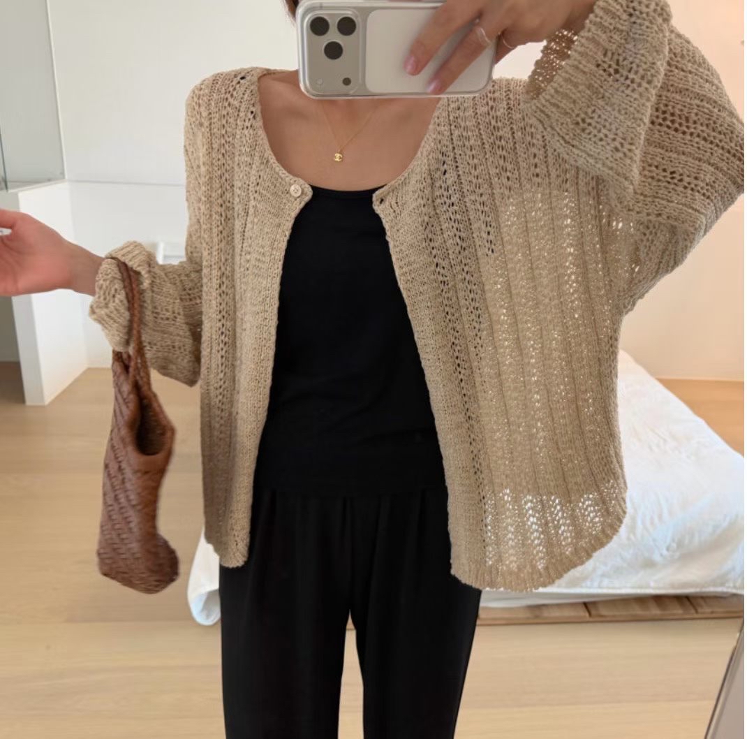 L’Air Pointelle Cardigan