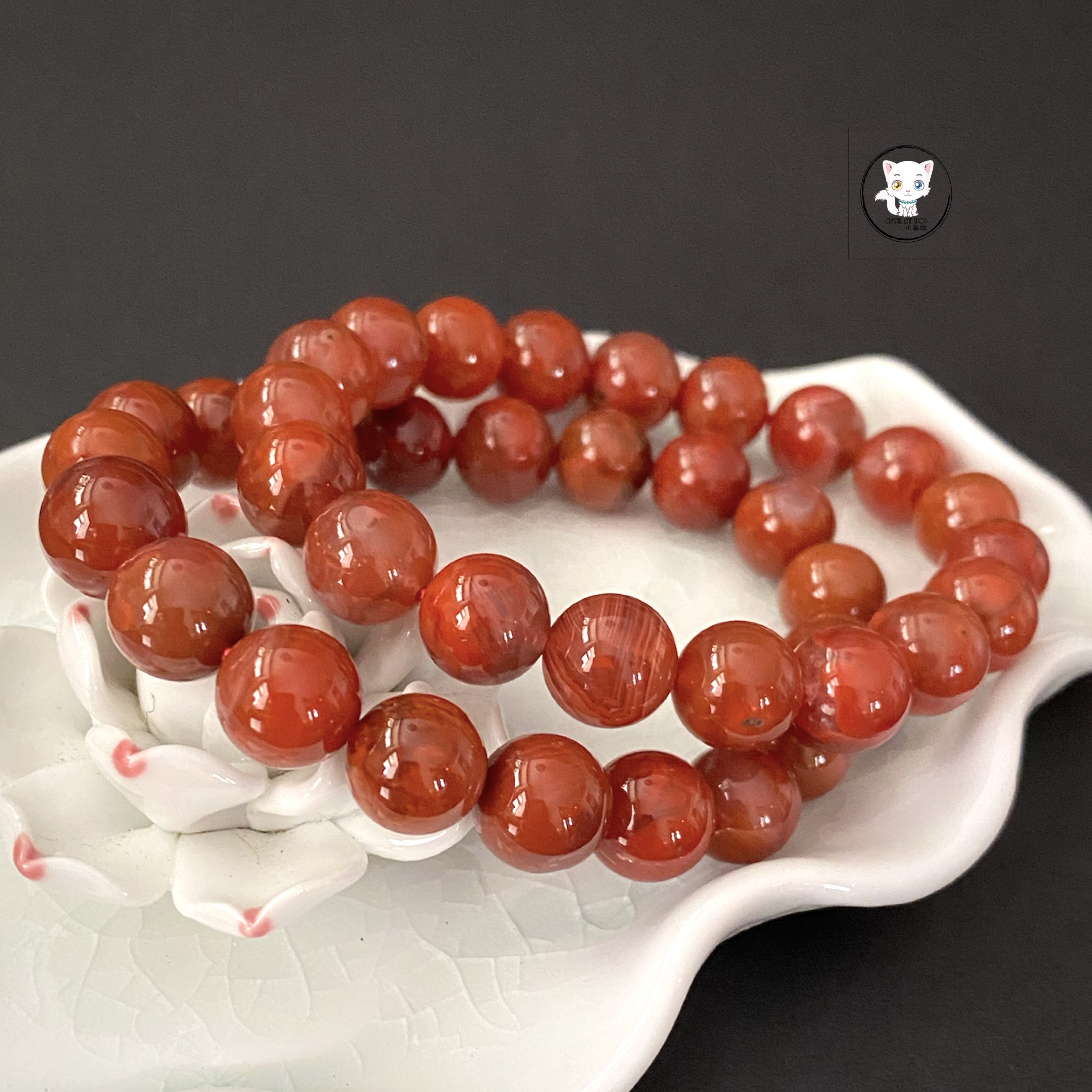 天然南紅瑪瑙手鏈 10mm