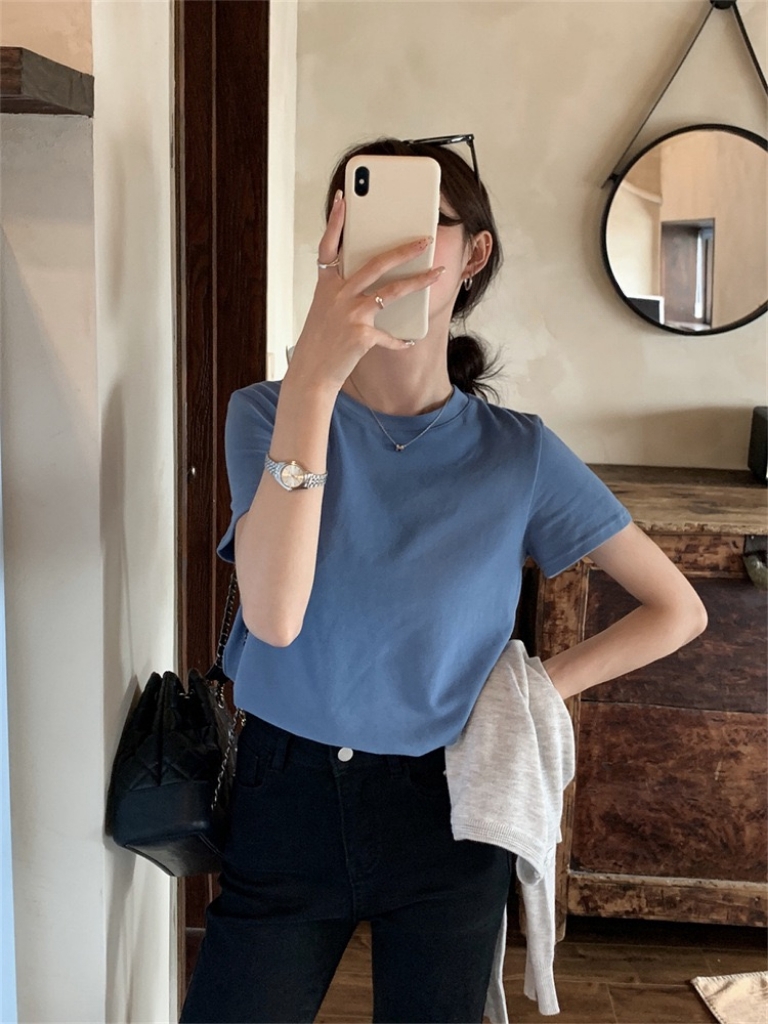 Cloudy Puff Round Neck Tee 云朵泡泡纯色圆领磨毛Tee (11 Colours)