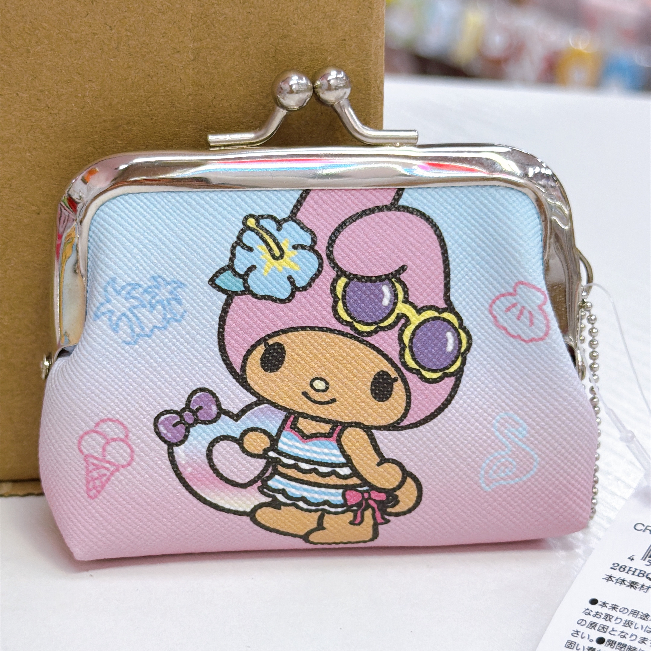 日本直送Sanrio 夏天黑皮系列 散子包 口金包