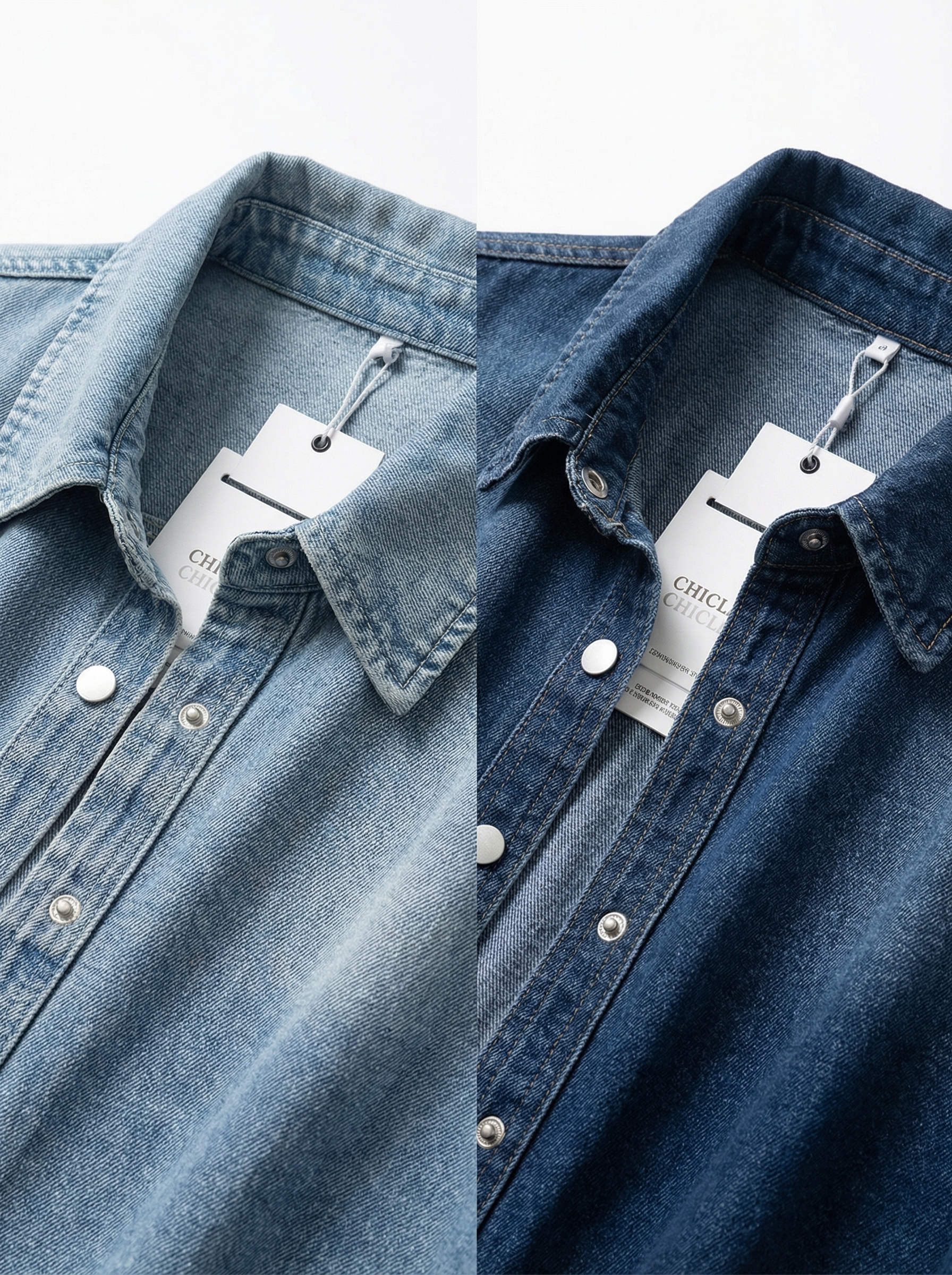 短版寬鬆短袖牛仔襯衫