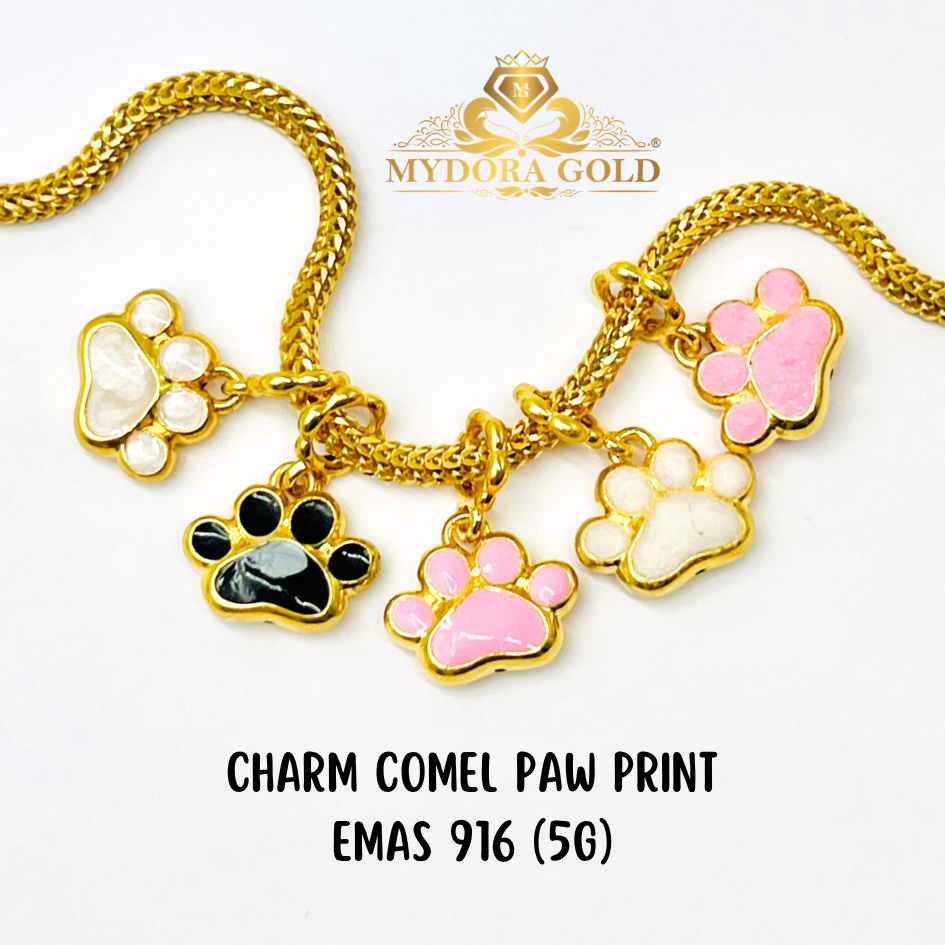 MYDORA Charm Comel Paw Print (5G) l EMAS 916/22K