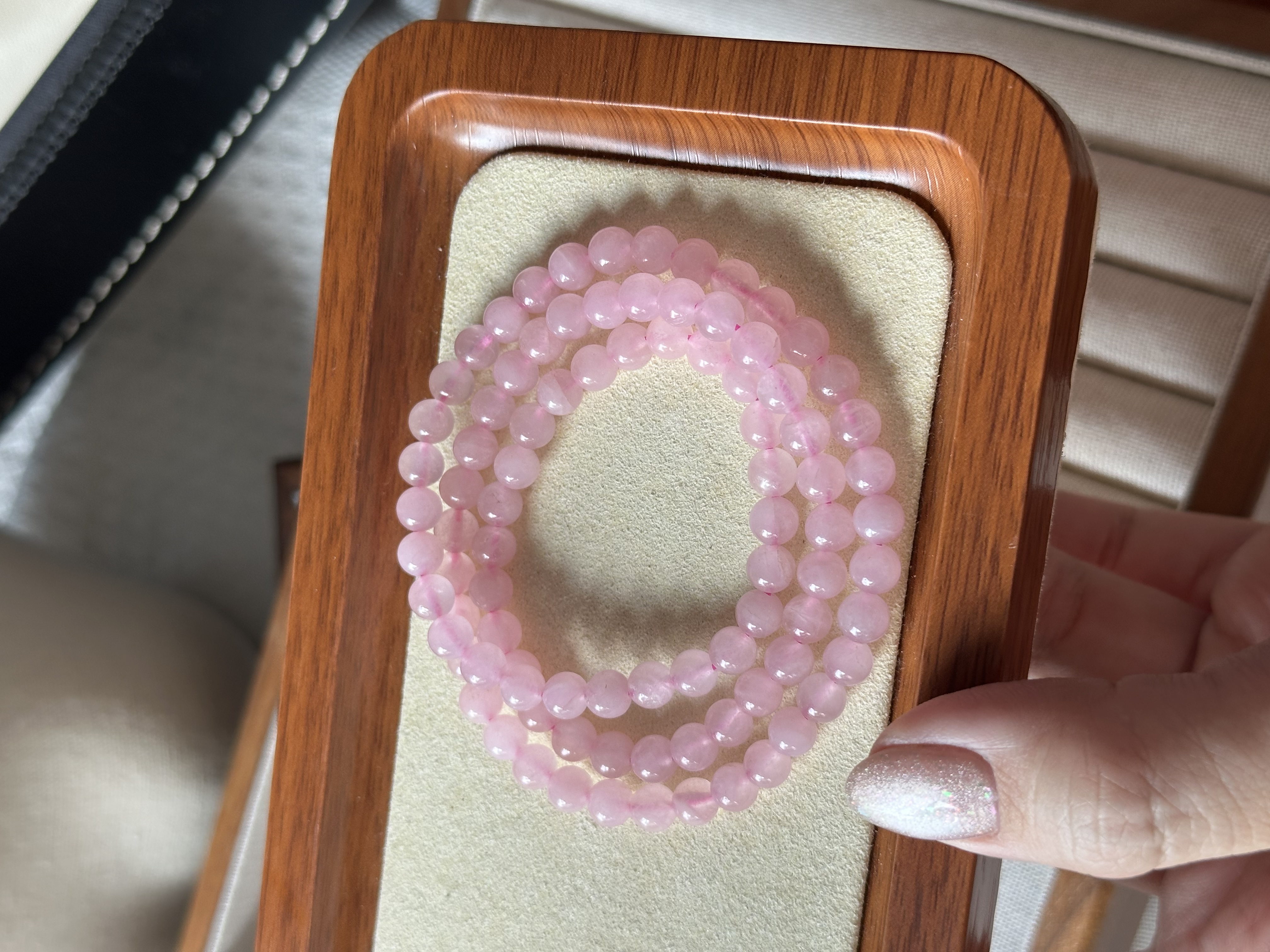 三圈粉水晶 ｜ 3 laps Rose Quartz 6m+