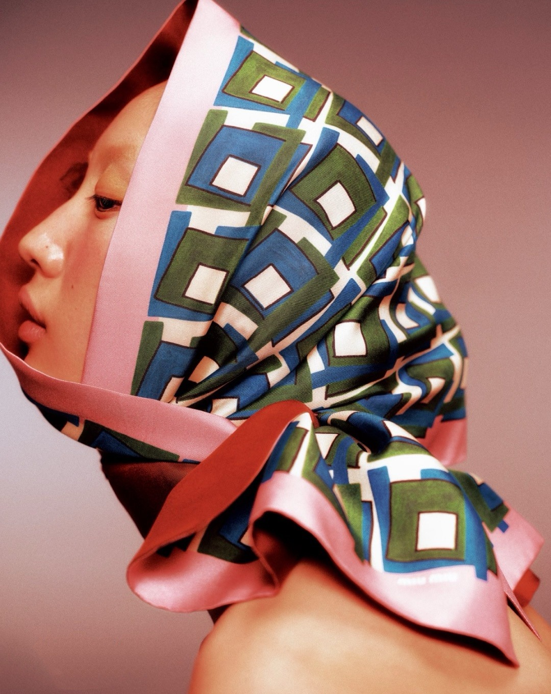 Miu Miu Printed Silk Scarf 幾何印花絲巾